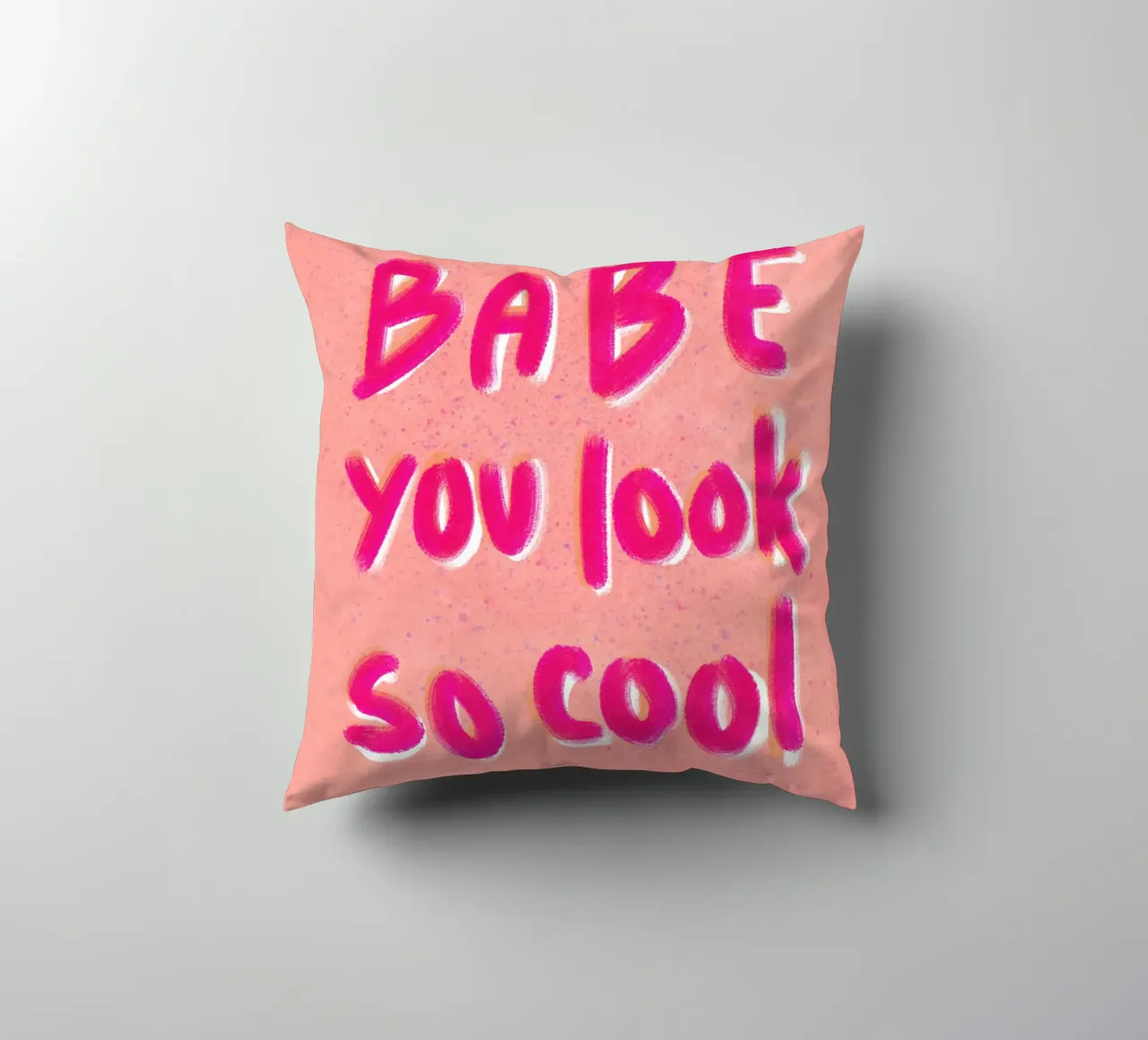 Babe you look so cool - handlettering cuscino da Illustration Raissa Oltmanns