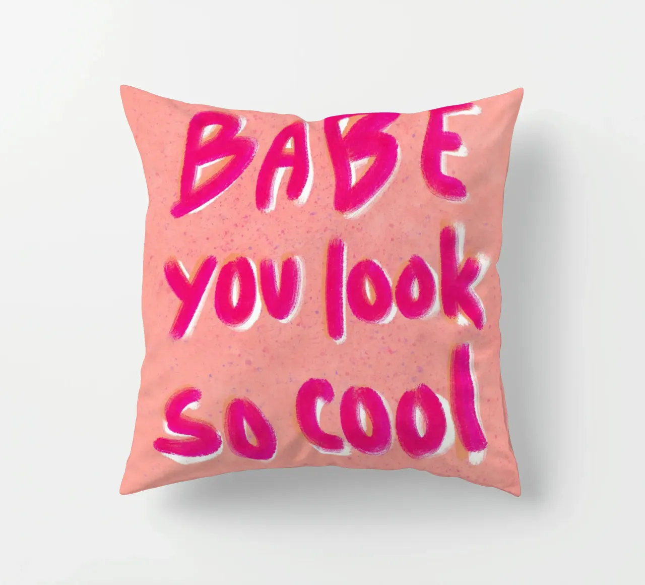 Babe you look so cool - handlettering cuscino da Illustration Raissa Oltmanns