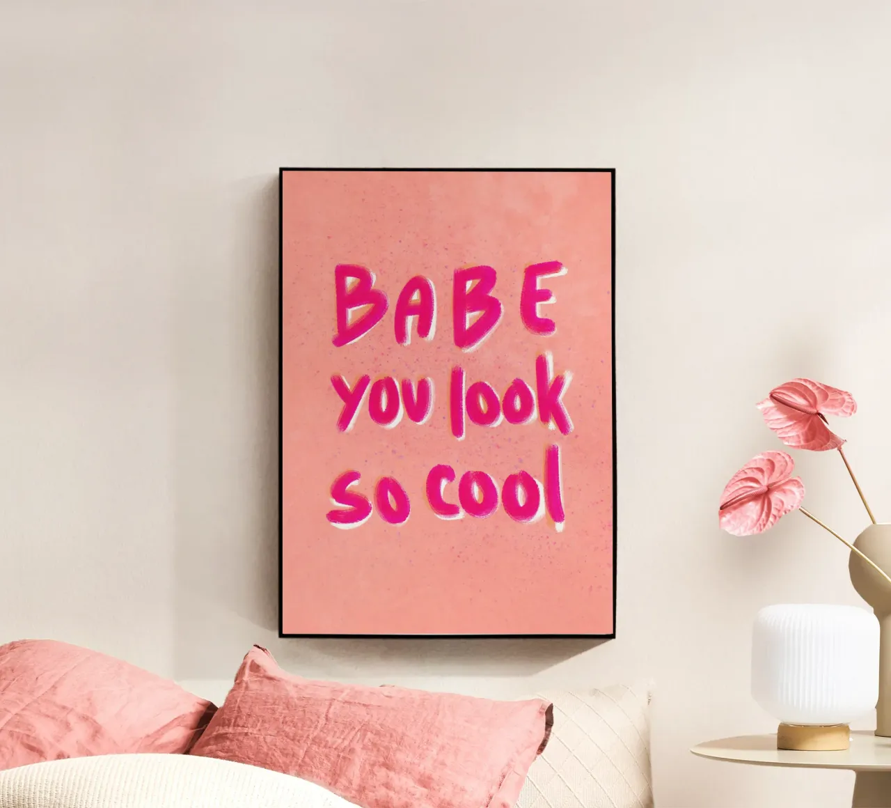 Babe you look so cool - handlettering plexiglass da Illustration Raissa Oltmanns