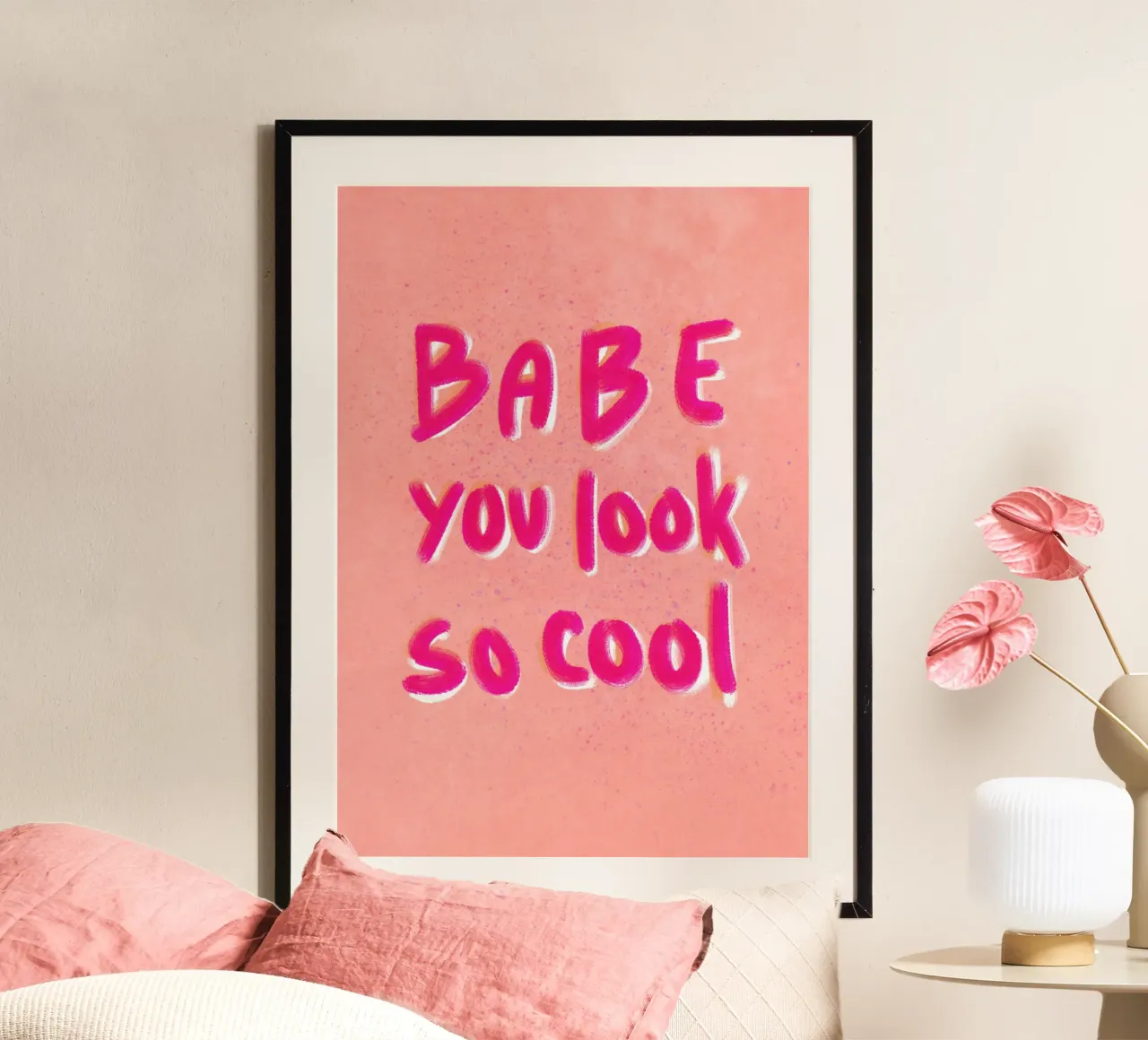 Babe you look so cool - handlettering carta hahnemühle da Illustration Raissa Oltmanns