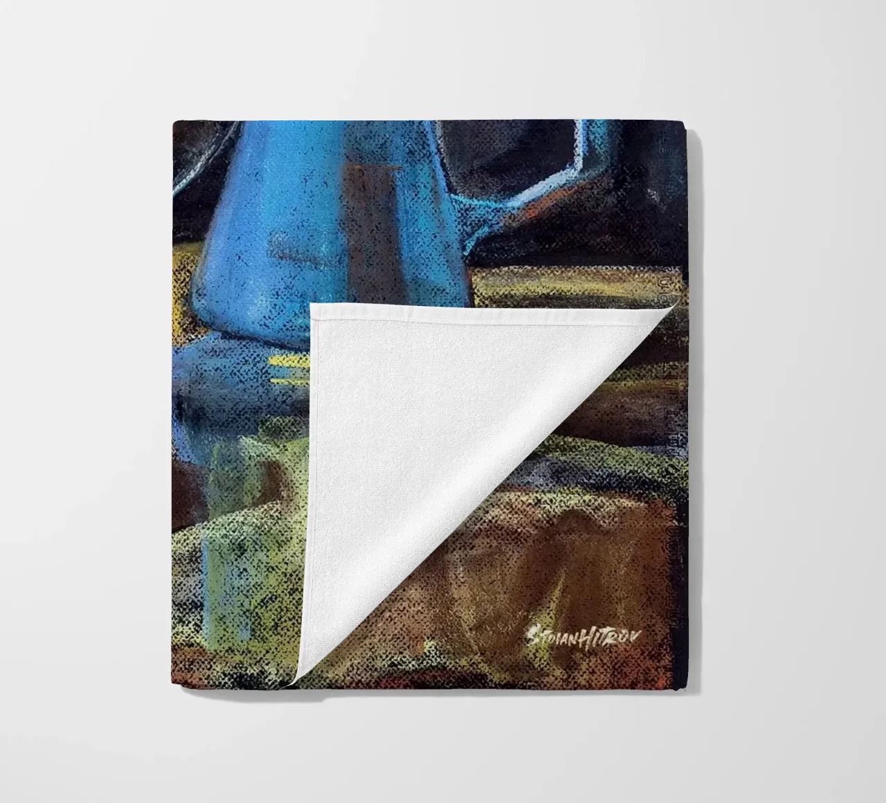 Cobalt and Citrus strandhanddoek van Stoian Hitrov