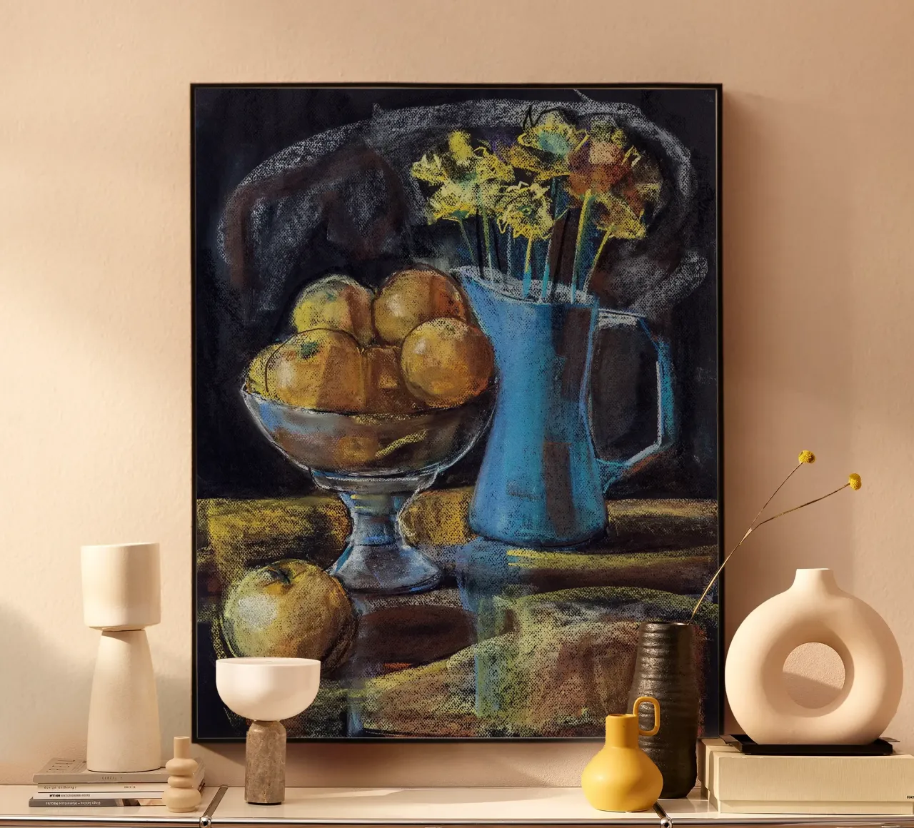Cobalt and Citrus acryl van Stoian Hitrov
