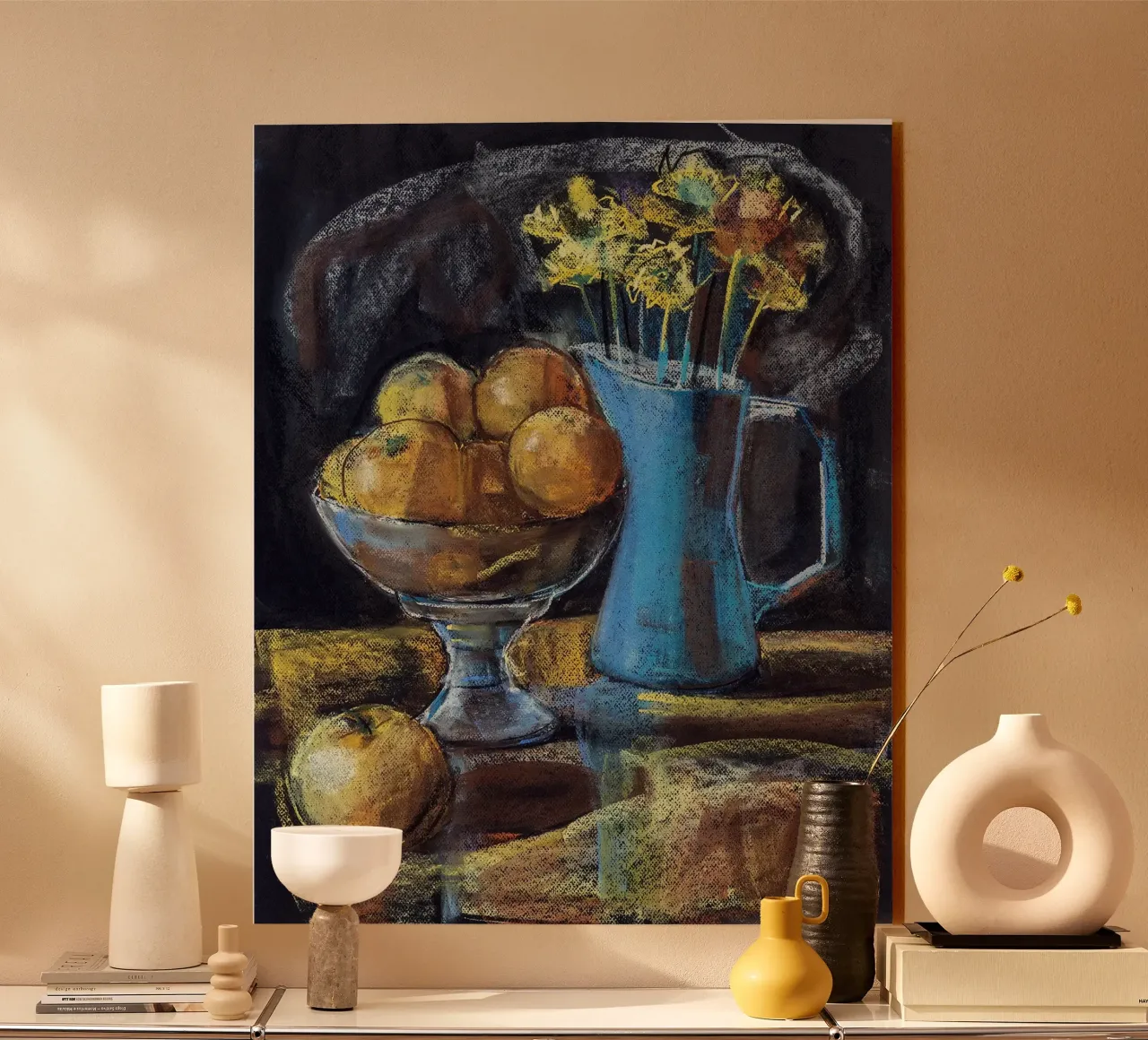 Cobalt and Citrus acryl van Stoian Hitrov