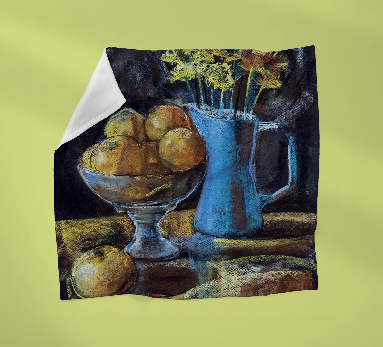 Cobalt and Citrus manta de franela de Stoian Hitrov