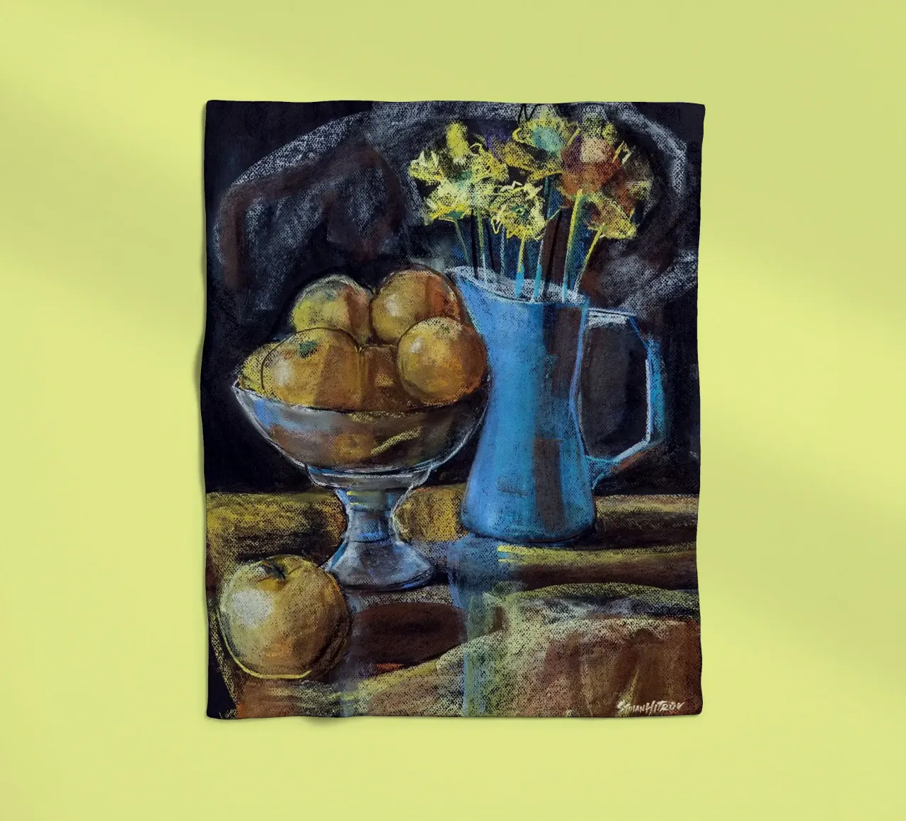 Cobalt and Citrus manta de franela de Stoian Hitrov