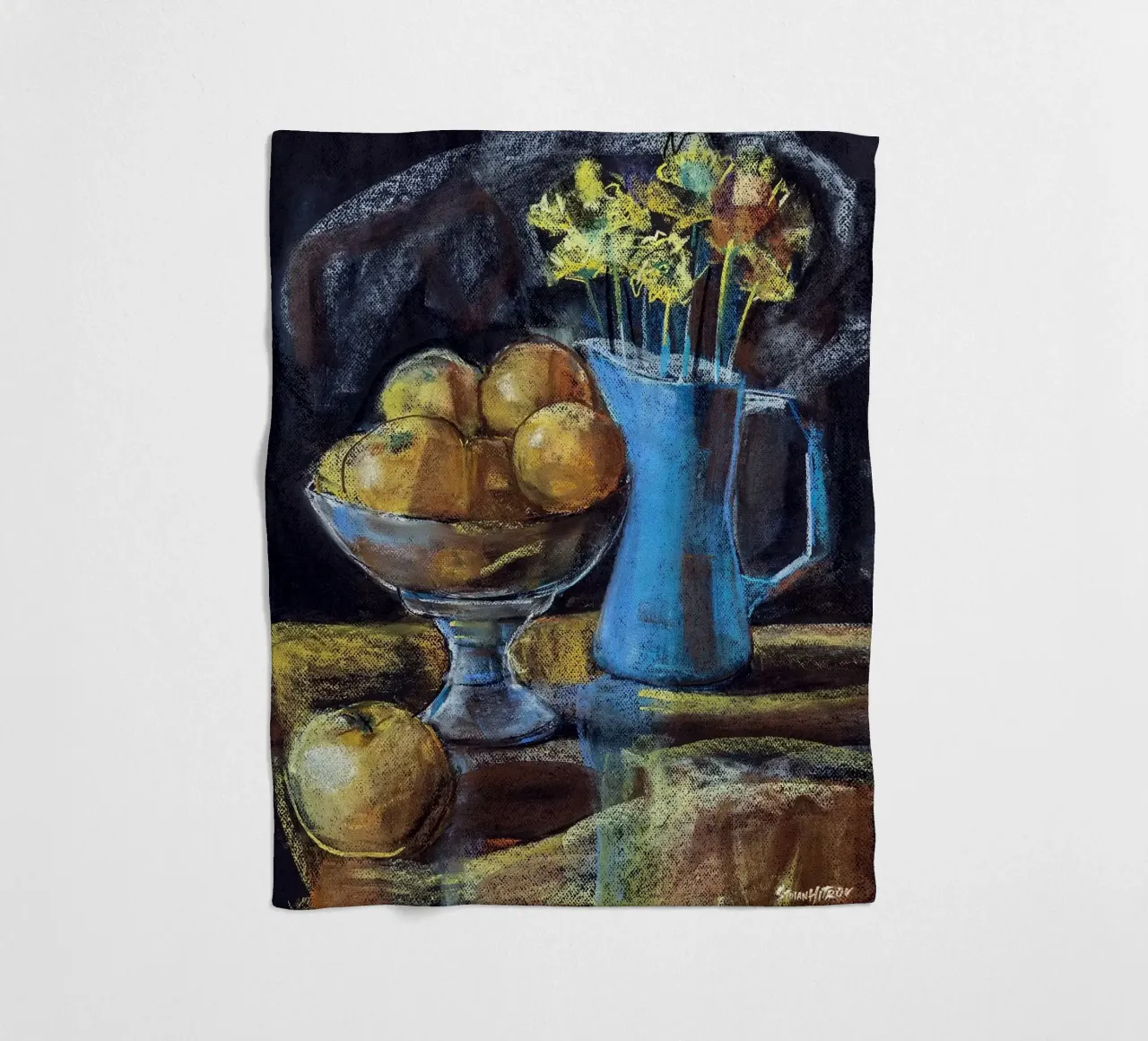 Cobalt and Citrus manta de franela de Stoian Hitrov