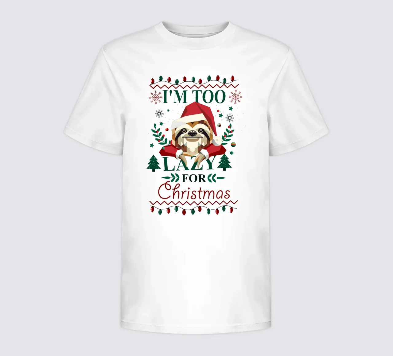 Ugly Christmas Style - Sloth in a Christmas hat kids t-shirt by namosh