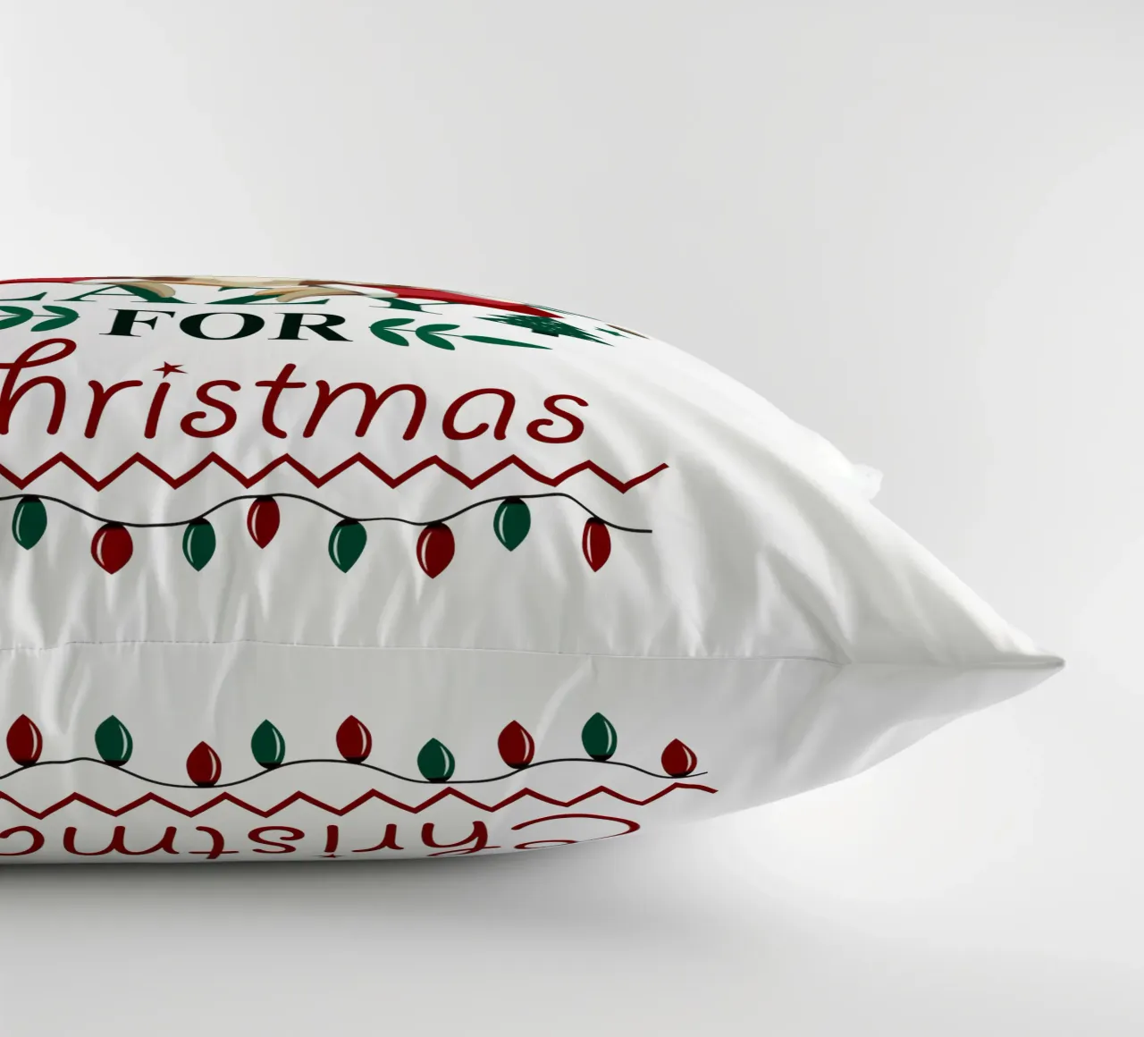 Ugly Christmas Style - Sloth in a Christmas hat decorative cushion by namosh