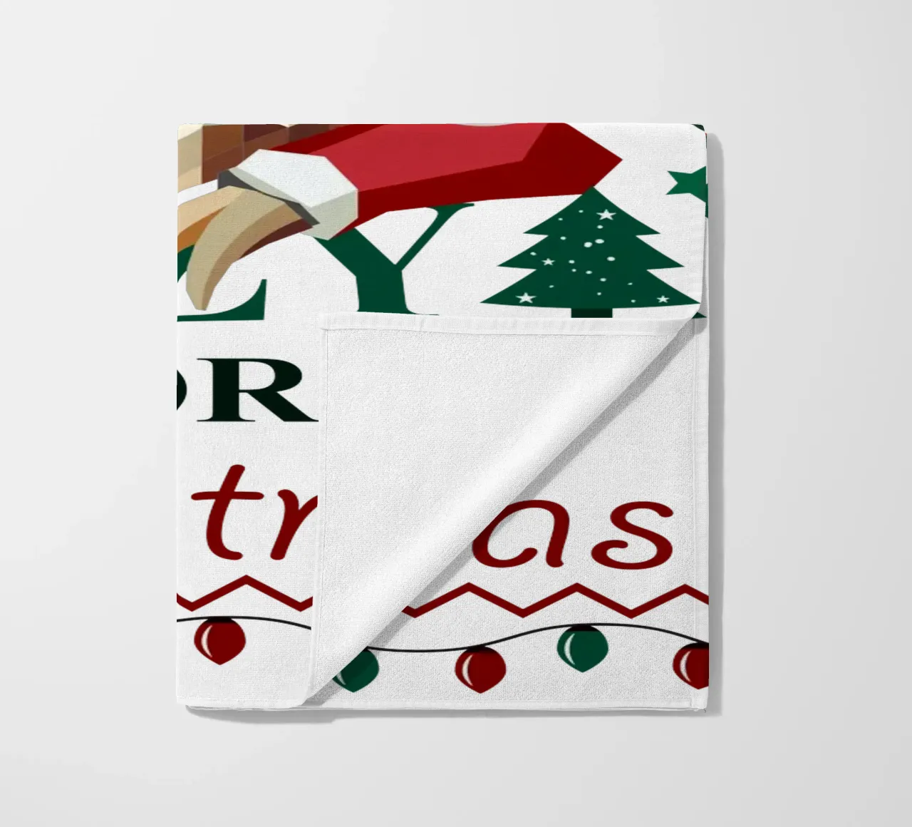 Ugly Christmas Style - Un perezoso con gorro de Navidad toalla de playa de namosh