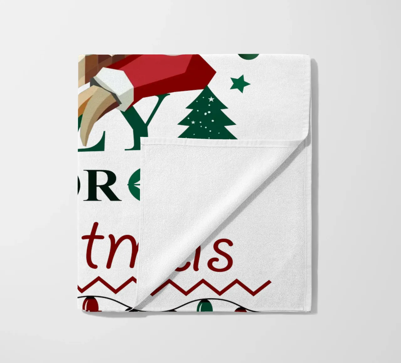Ugly Christmas Style - Un perezoso con gorro de Navidad toalla de playa de namosh