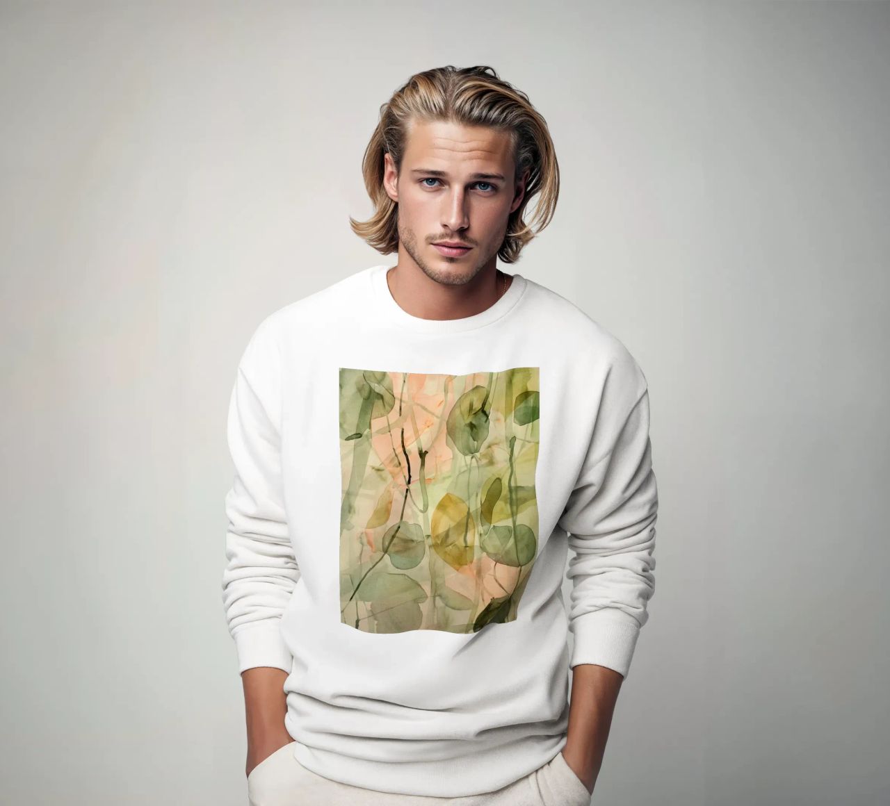 Pastel Green Pattern felpa da treechild