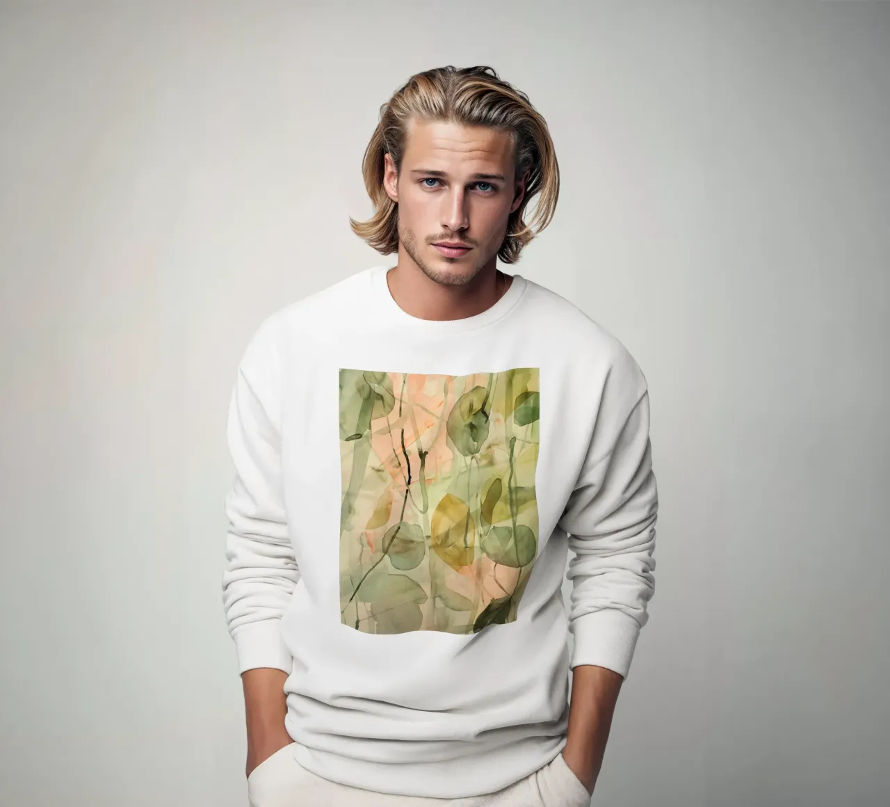 Pastel Green Pattern felpa da treechild