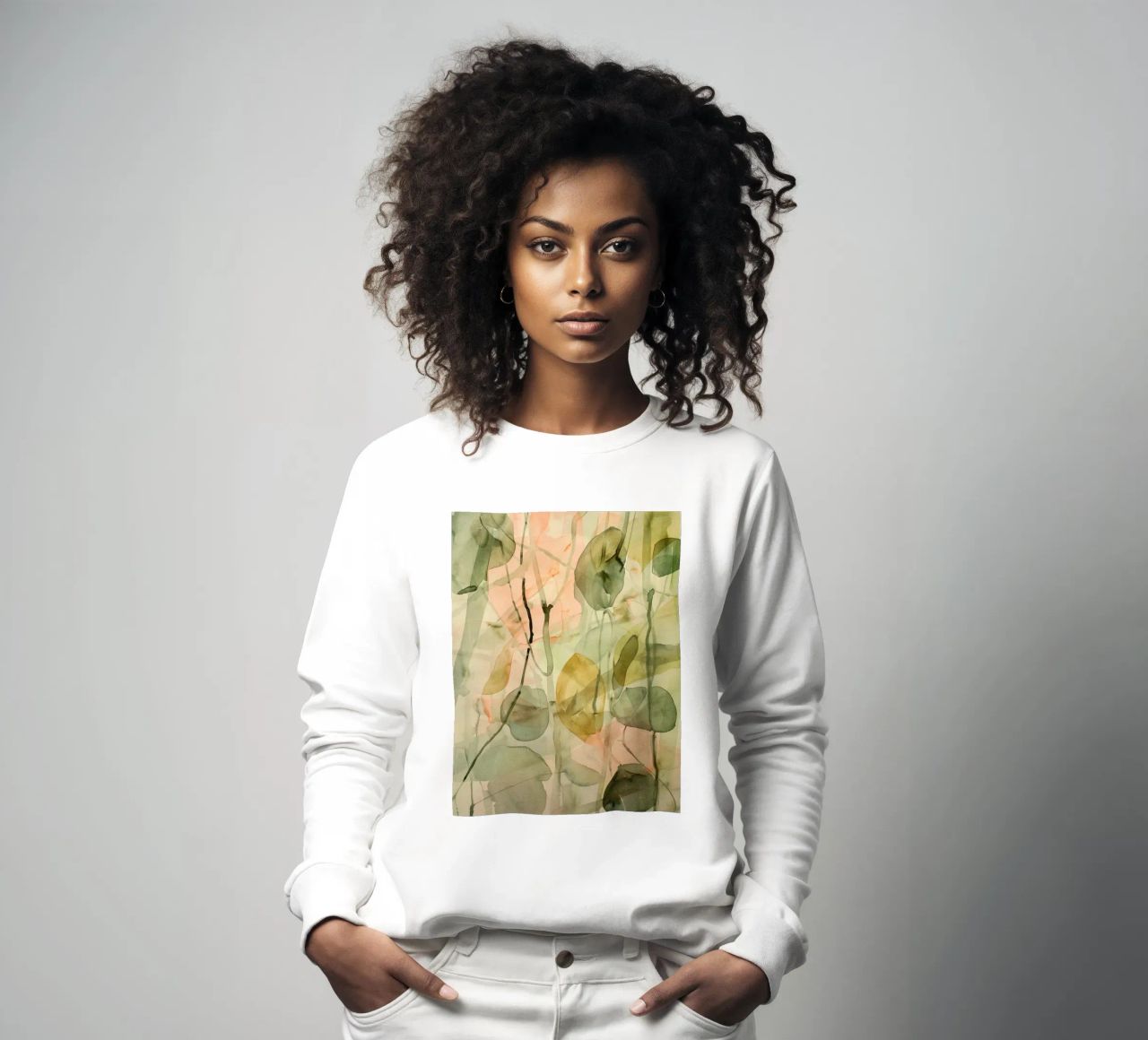Pastel Green Pattern felpa da treechild