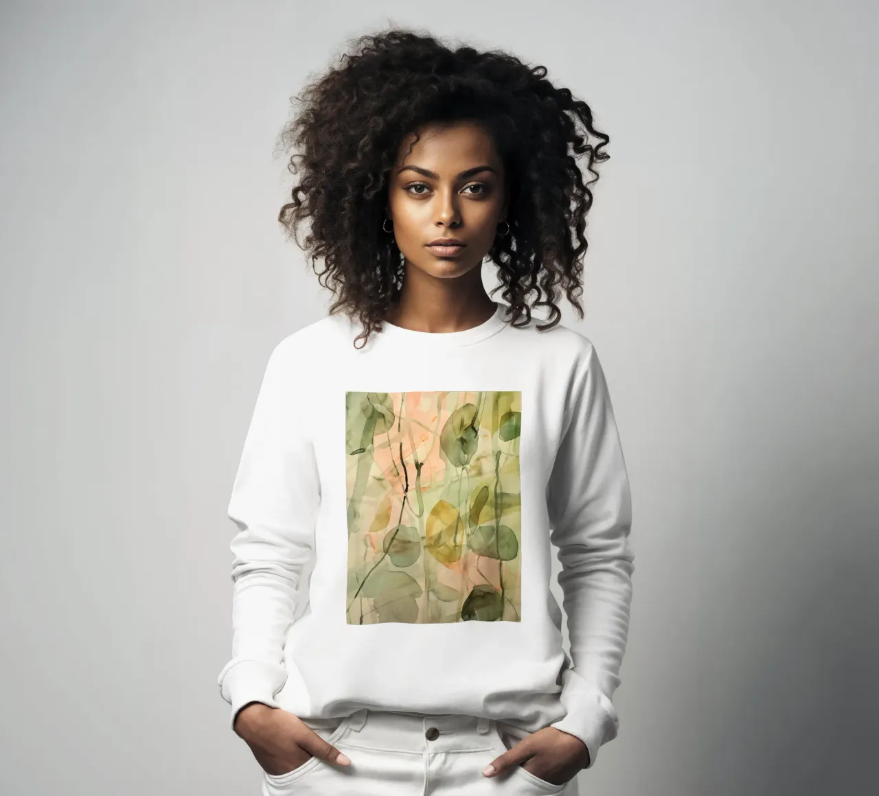 Pastel Green Pattern felpa da treechild