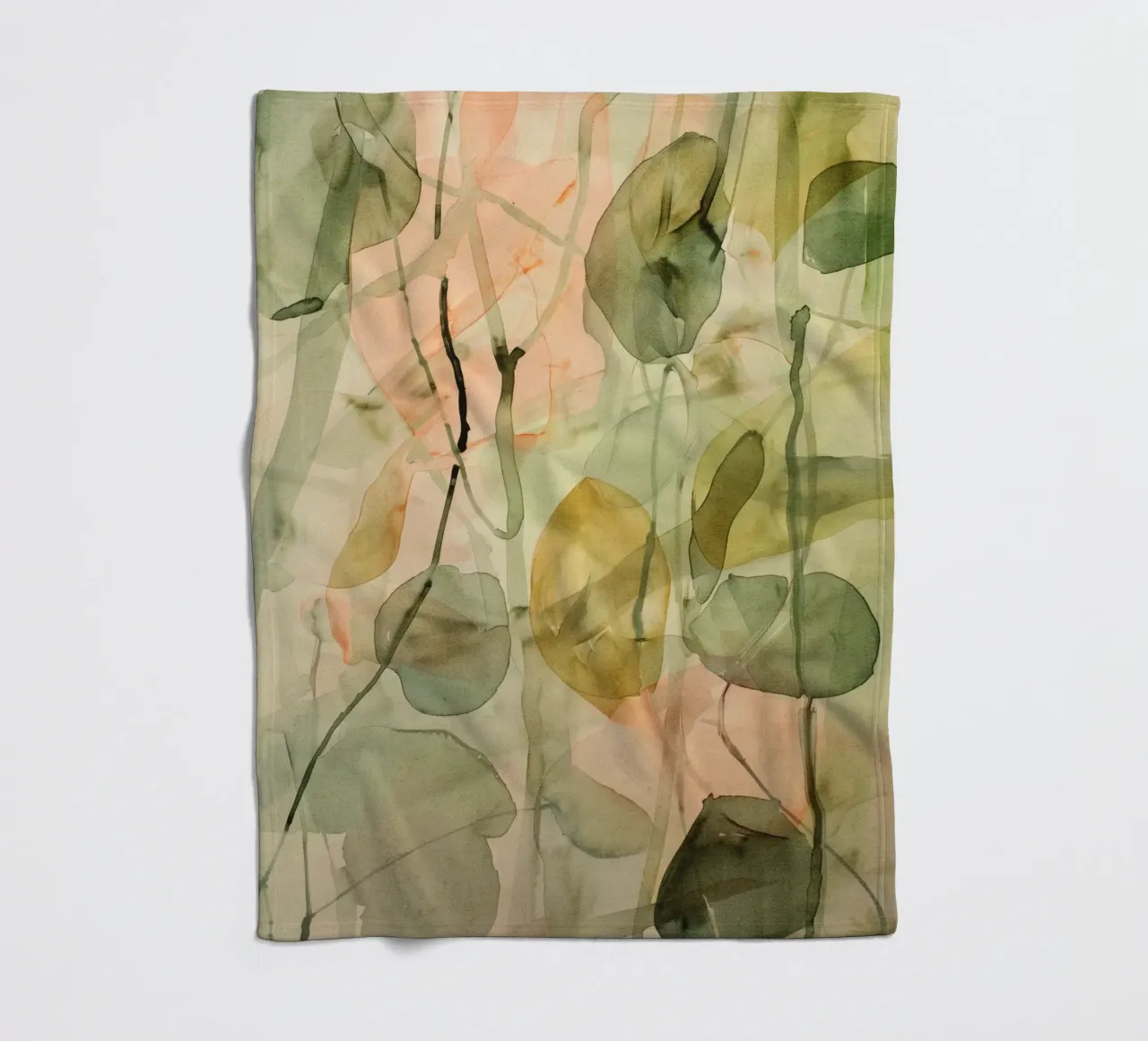 Pastel Green Pattern coperta in pile da treechild