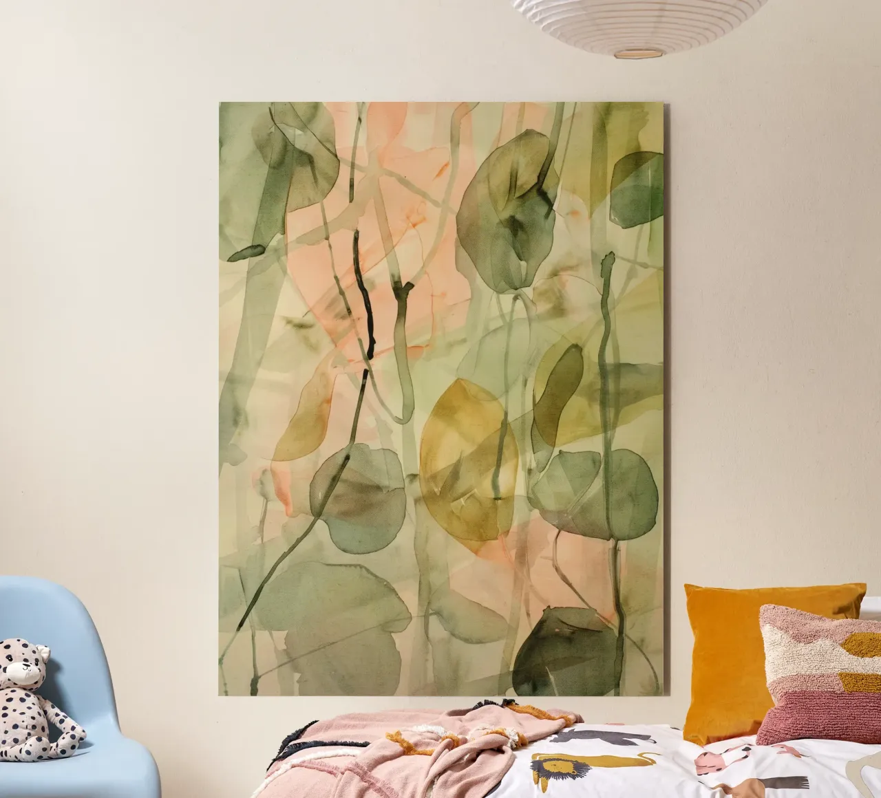 Pastel Green Pattern alluminio dibond da treechild