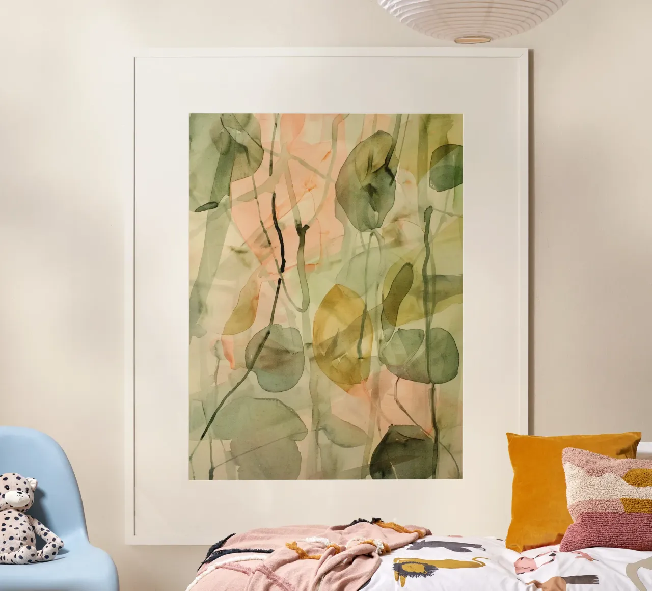 Pastel Green Pattern carta hahnemühle da treechild