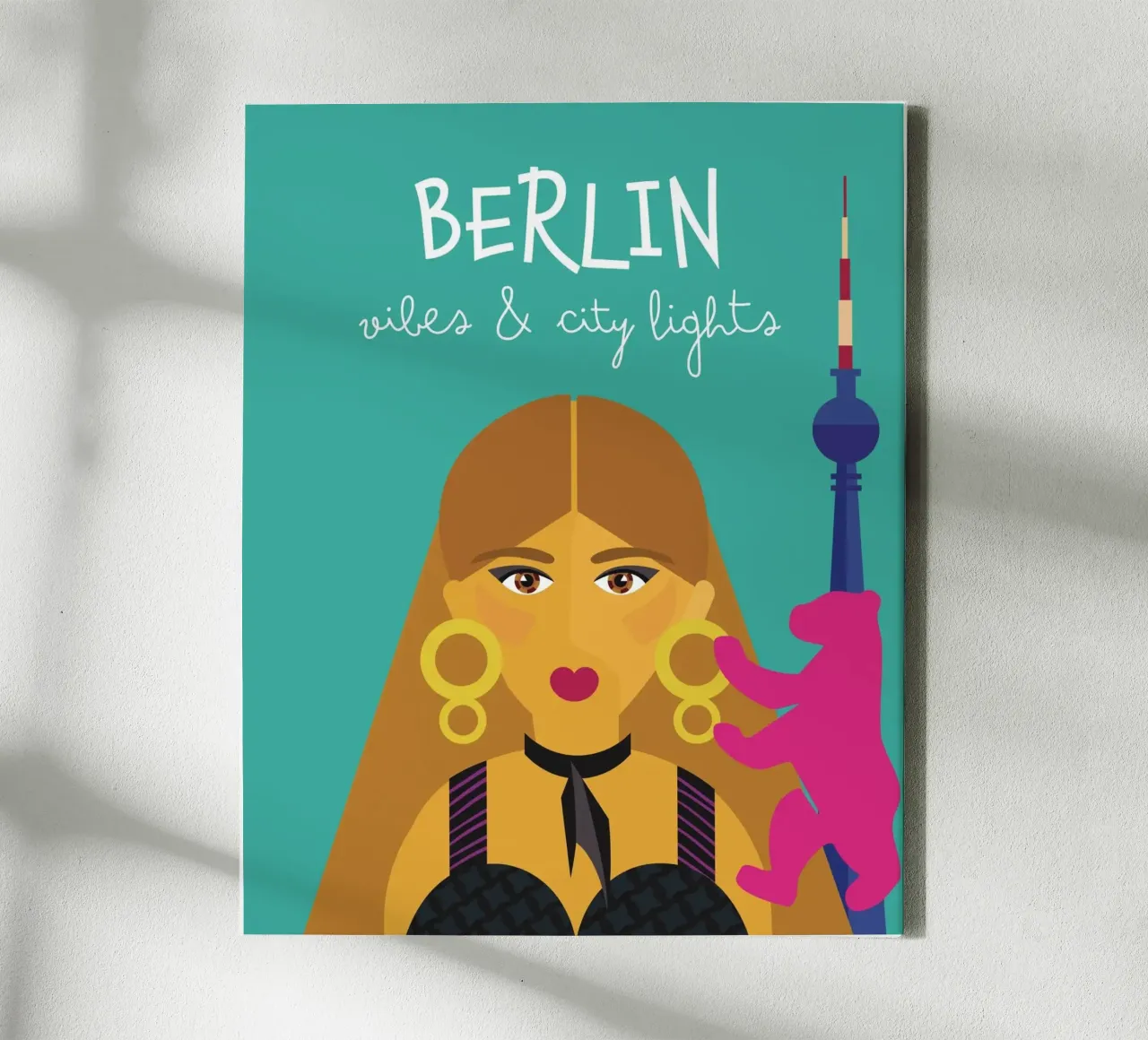 Berlin | Vibes & Lights canvas by Ana Paniagua Design