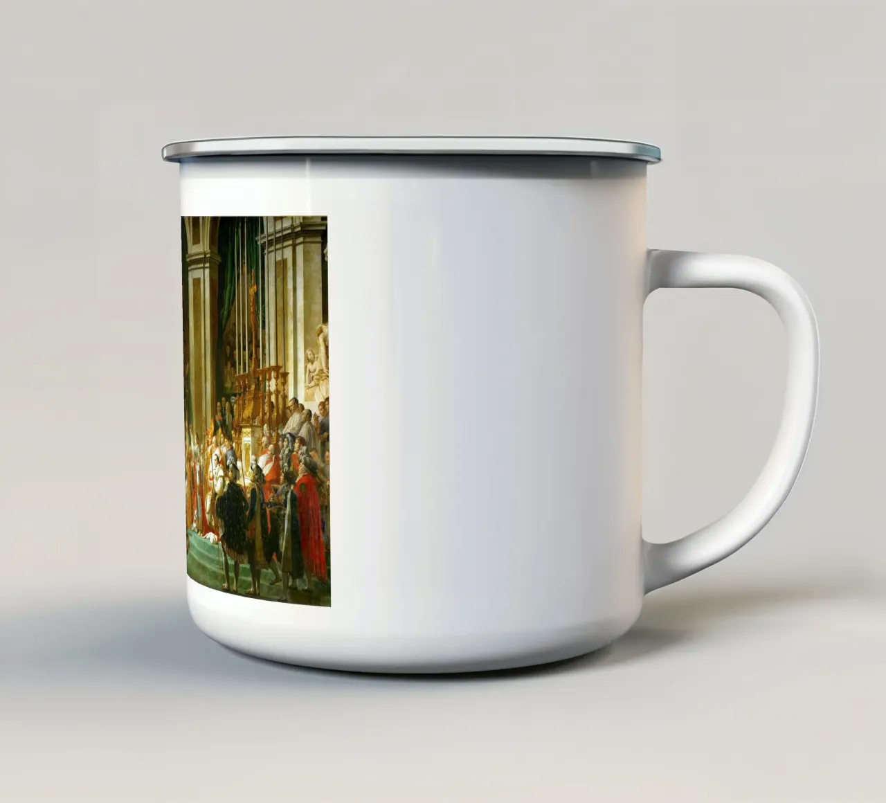 Jacques-Louis David - L'incoronazione di Napoleone tazza in smalto da William Store