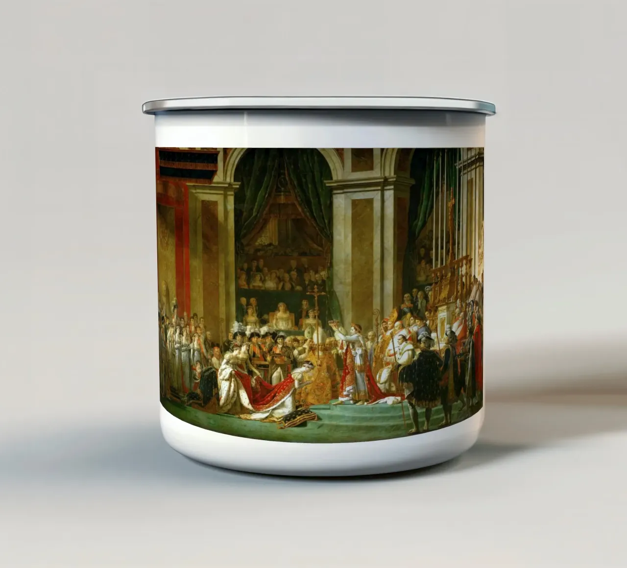 Jacques-Louis David - L'incoronazione di Napoleone tazza in smalto da William Store