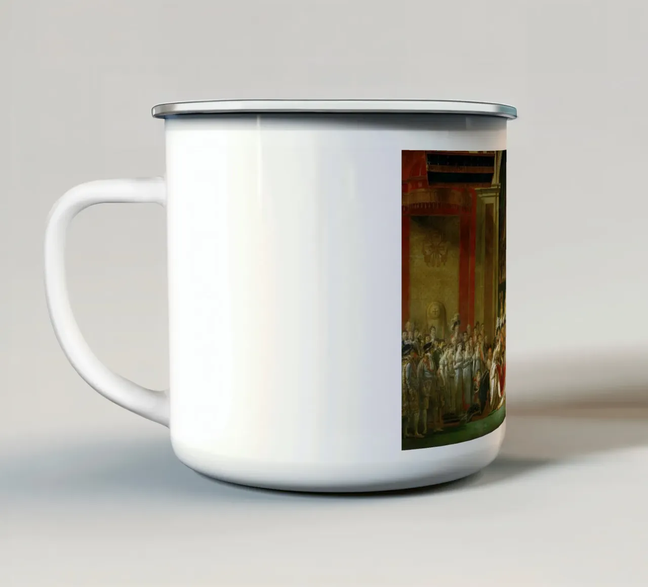 Jacques-Louis David - L'incoronazione di Napoleone tazza in smalto da William Store