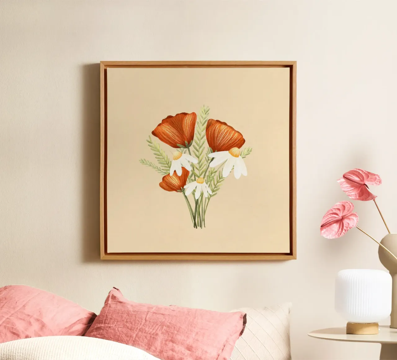 Monika Szczerbinska - Mohnblumen canvas by The Artcircle