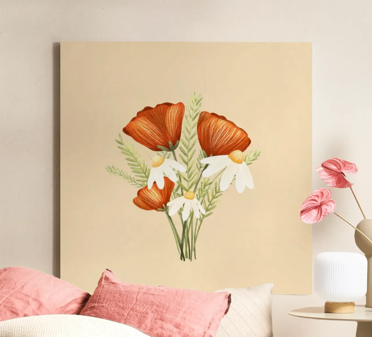 Monika Szczerbinska - Mohnblumen canvas by The Artcircle