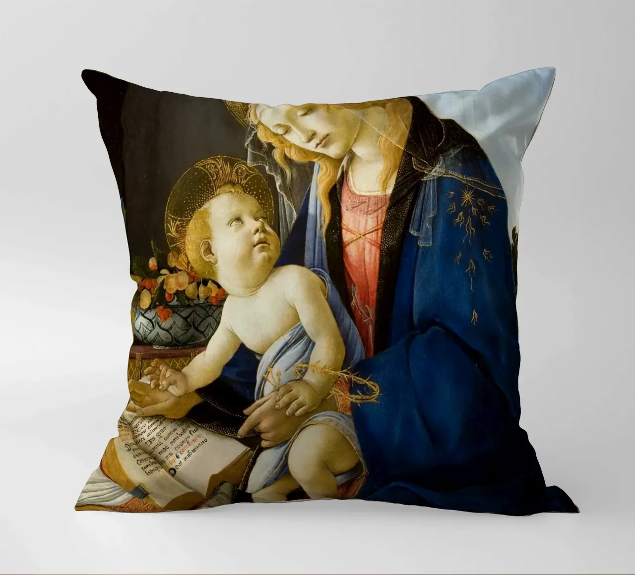 Sandro Botticelli - Madonna del Libro cuscino da Timeless Artworks