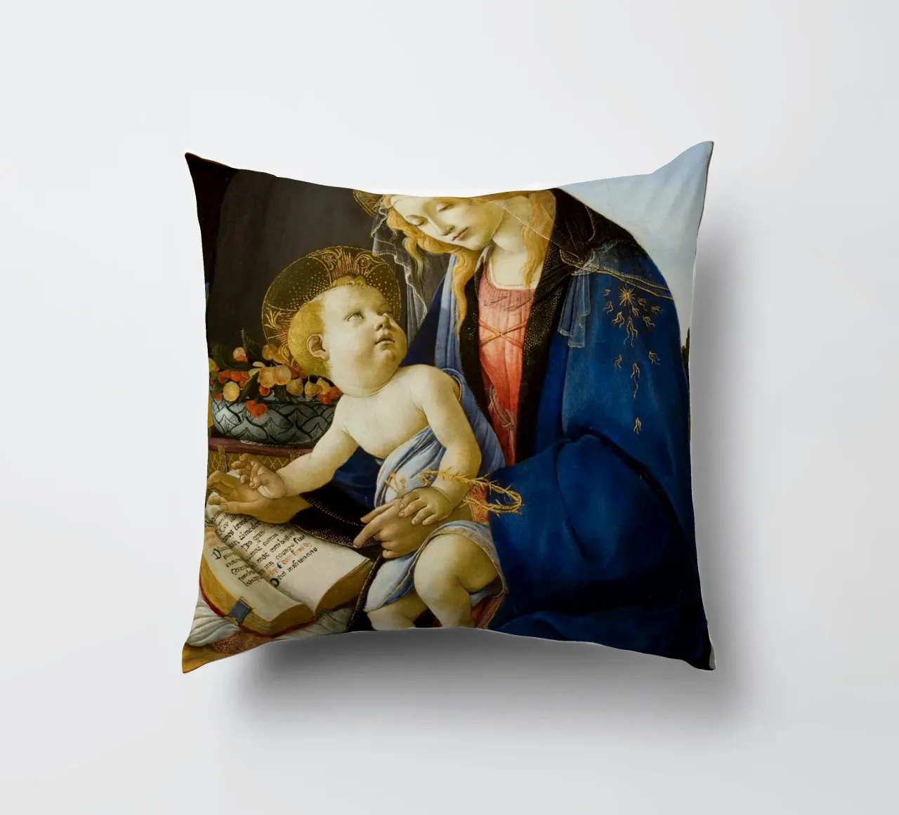Sandro Botticelli - Madonna del Libro cuscino da Timeless Artworks