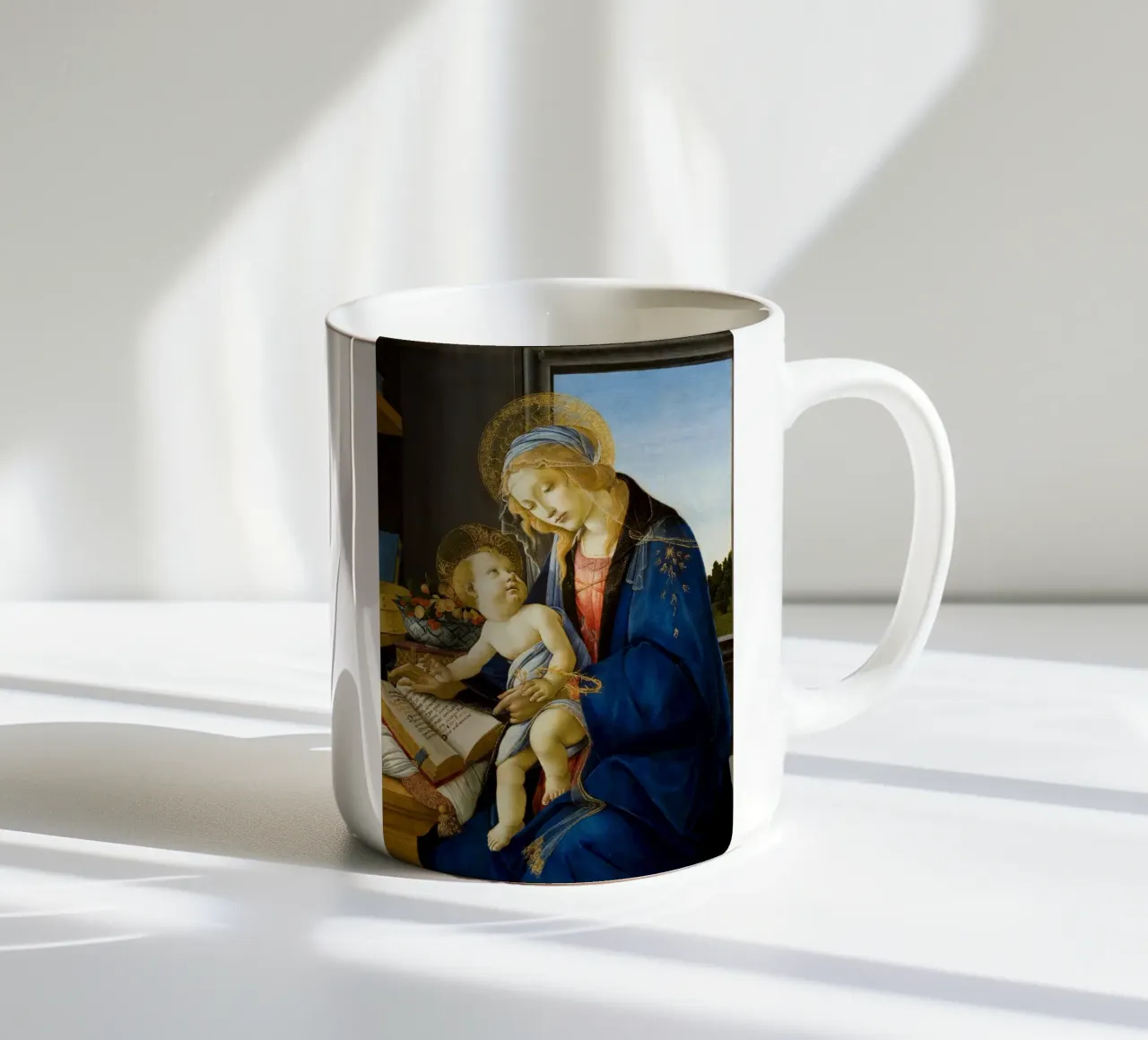 Sandro Botticelli - Madonna del Libro tazza in ceramica da Timeless Artworks