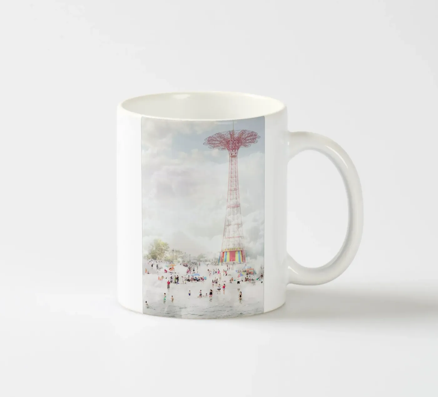 Brooklyn Eiffel Tower ceramic mug by Mina Teslaru