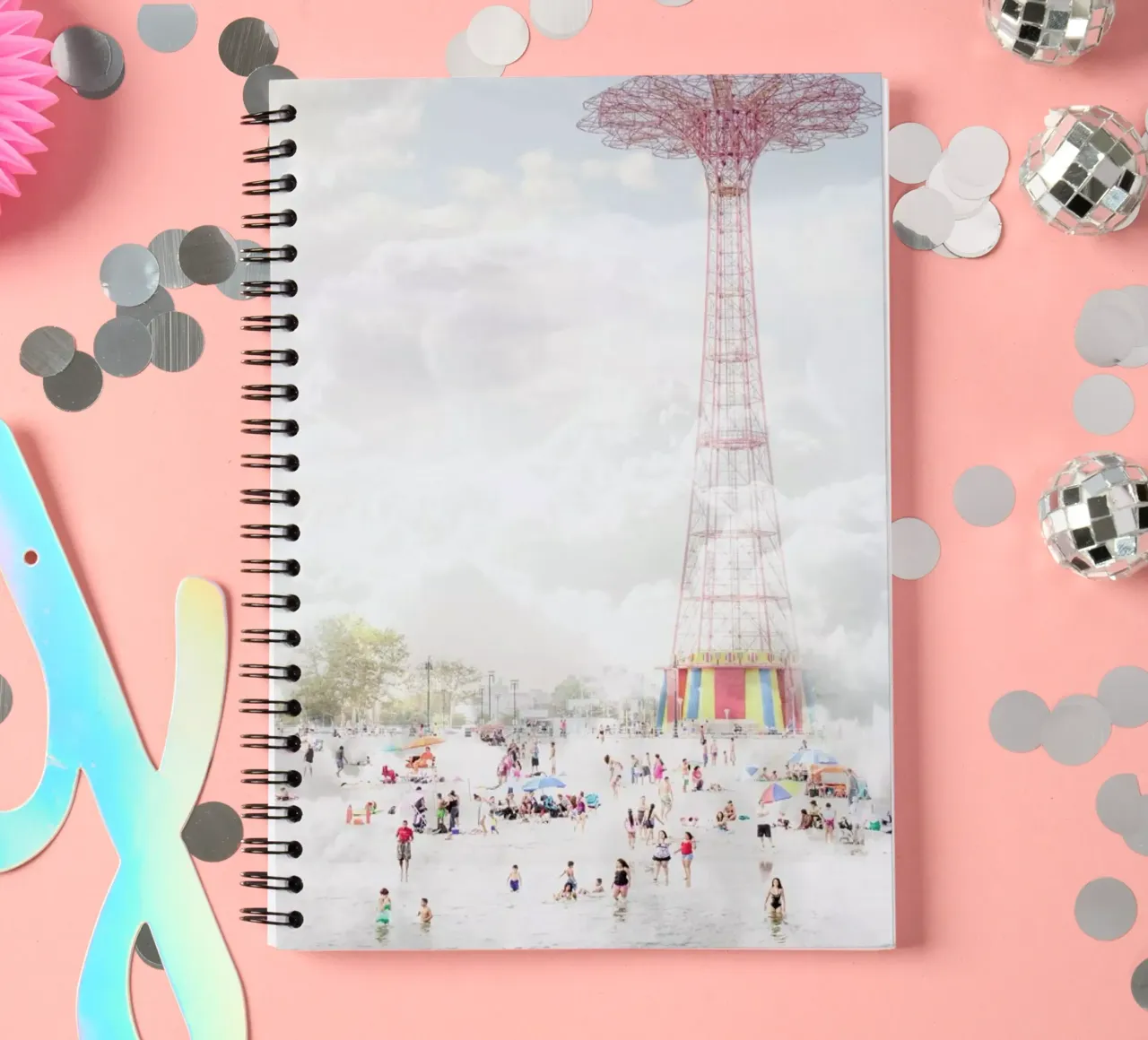 Brooklyn Eiffel Tower spiral notebook by Mina Teslaru