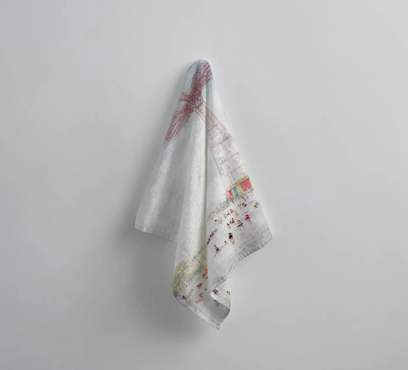 Brooklyn Eiffel Tower badhanddoek van Mina Teslaru