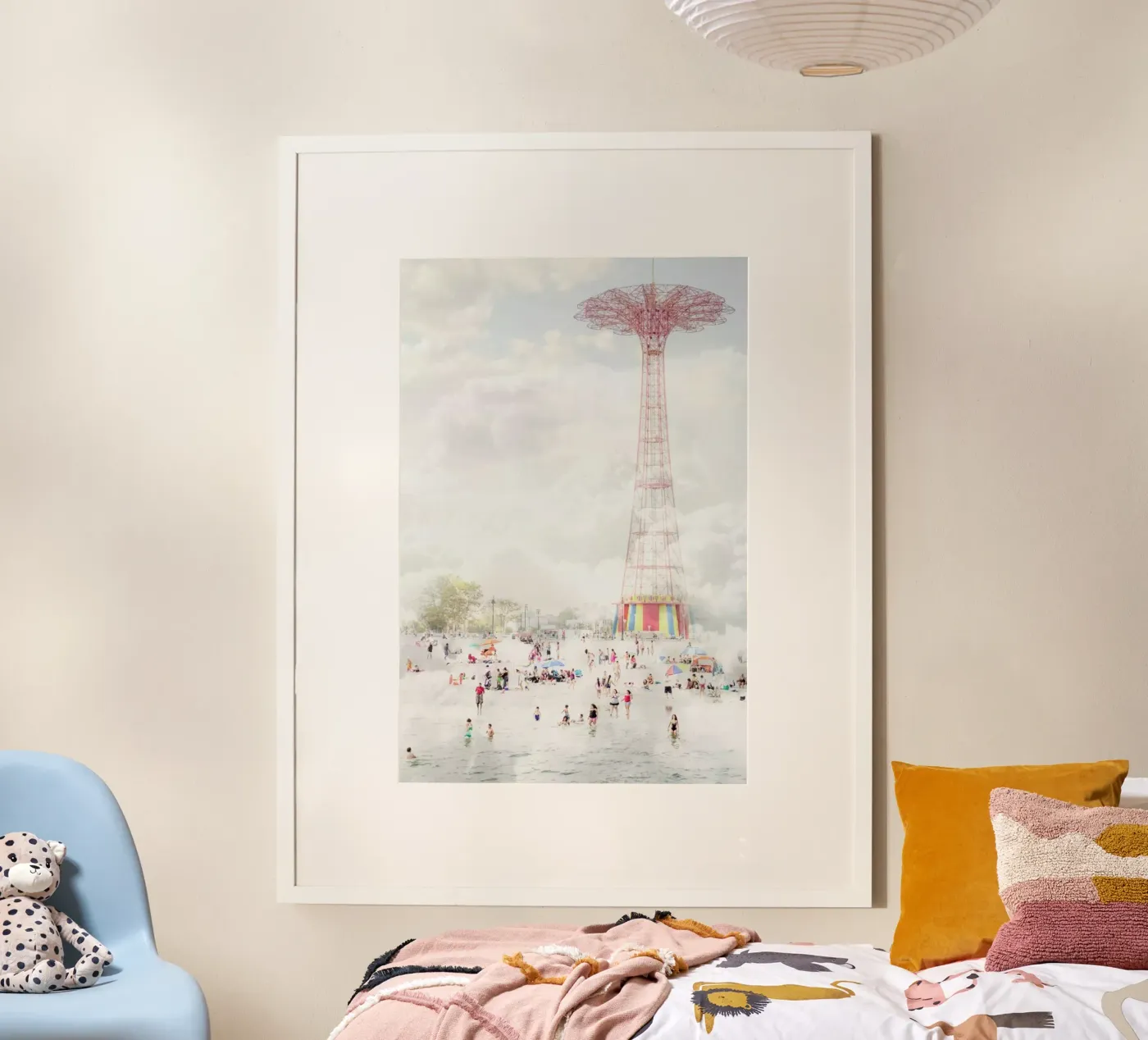 Brooklyn Eiffel Tower poster van Mina Teslaru