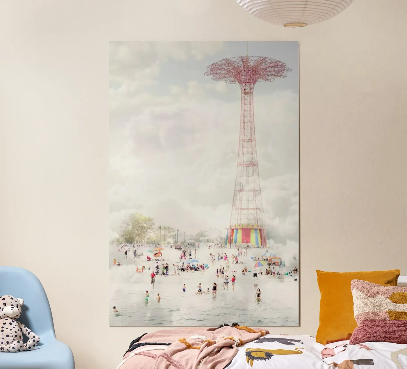 Brooklyn Eiffel Tower poster van Mina Teslaru