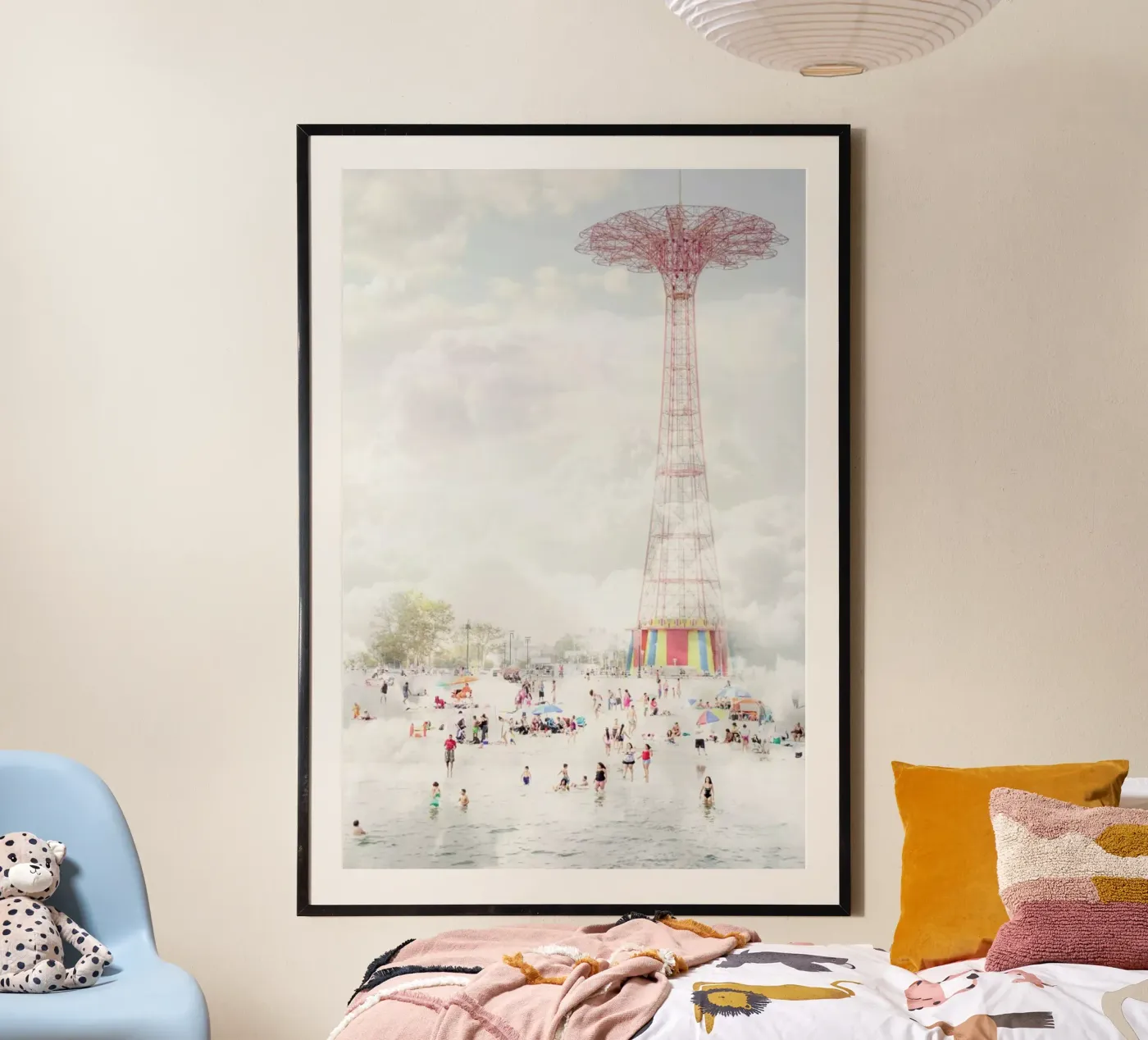 Brooklyn Eiffel Tower poster van Mina Teslaru