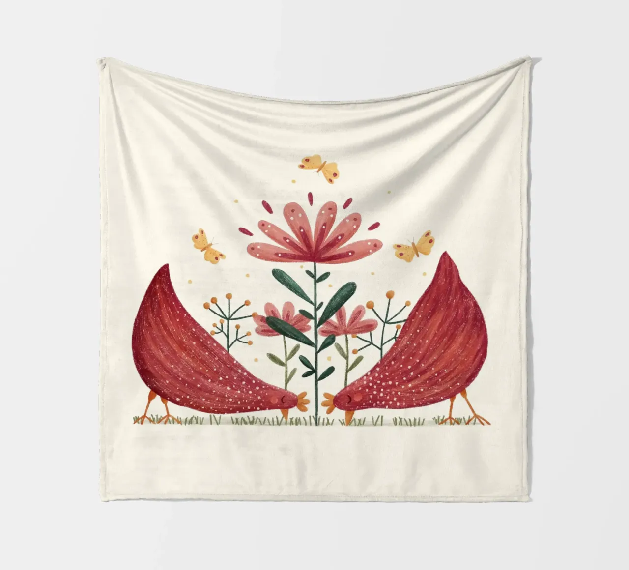 Monika Szczerbinska - Hühner fleece blanket by The Artcircle