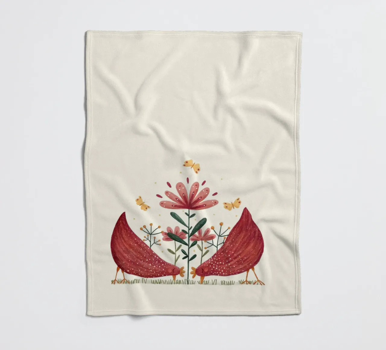 Monika Szczerbinska - Hühner fleece blanket by The Artcircle