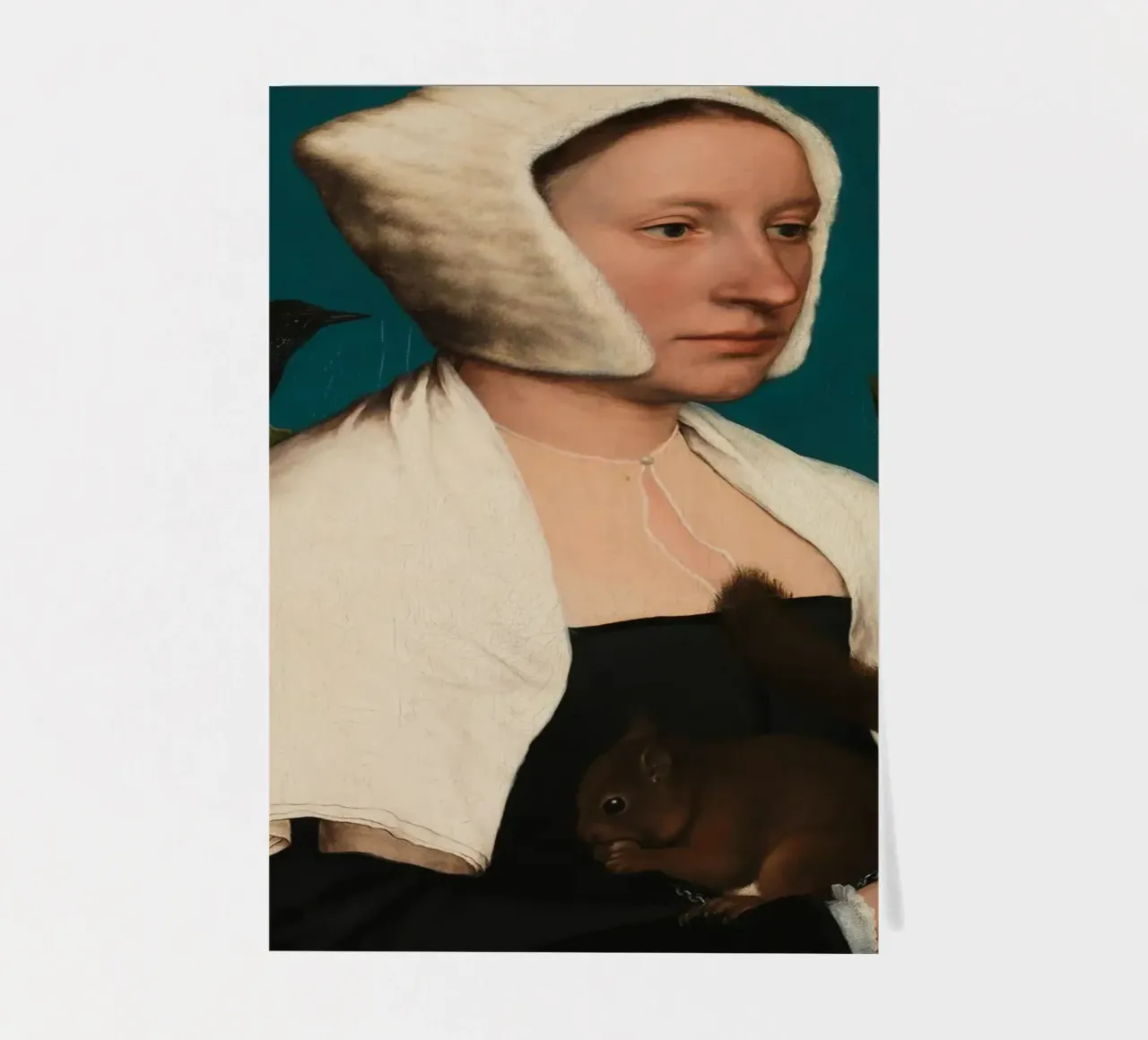 Portrait of a Lady with a Squirrel and a Starling sticker sheet by William Store