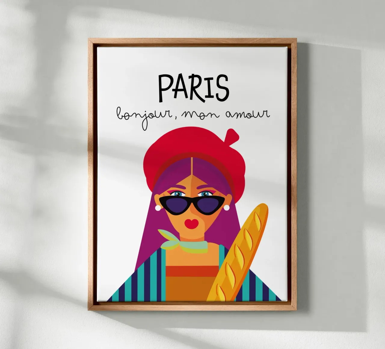 Goedendag Parijs canvas met Baklijst van Ana Paniagua Design
