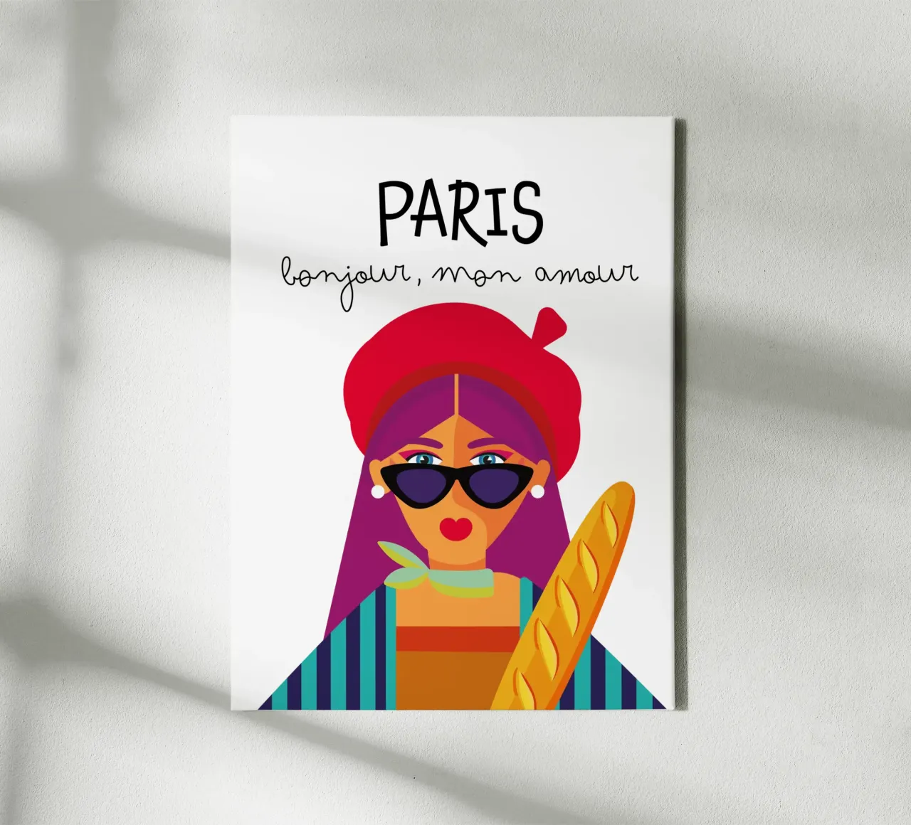 Goedendag Parijs canvas met Baklijst van Ana Paniagua Design