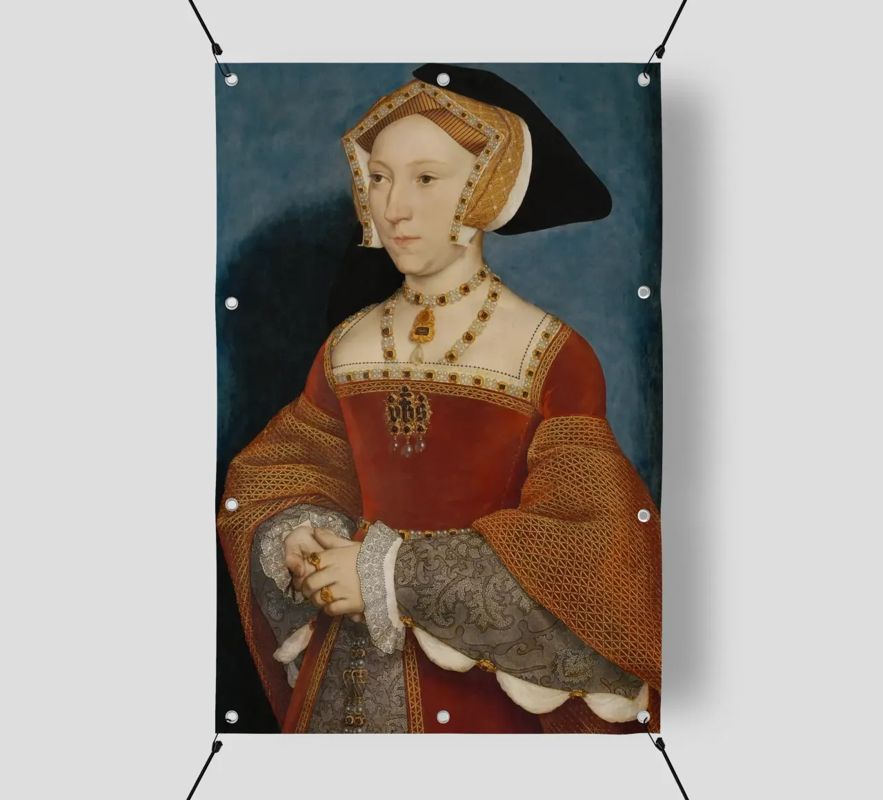 Jane Seymour, regina d'Inghilterra - Hans Holbein telo in pvc da William Store