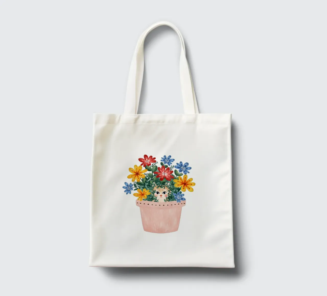 Monika Szczerbinska - Katze im Blumentopf tote bag by The Artcircle
