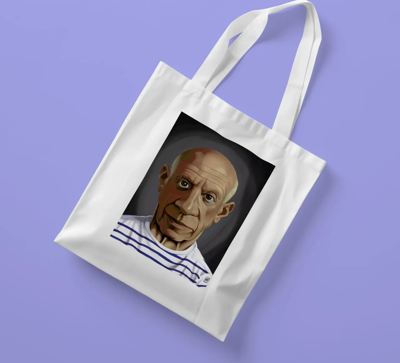 Pablo Picasso borsa in juta da Rob Art | Illustration