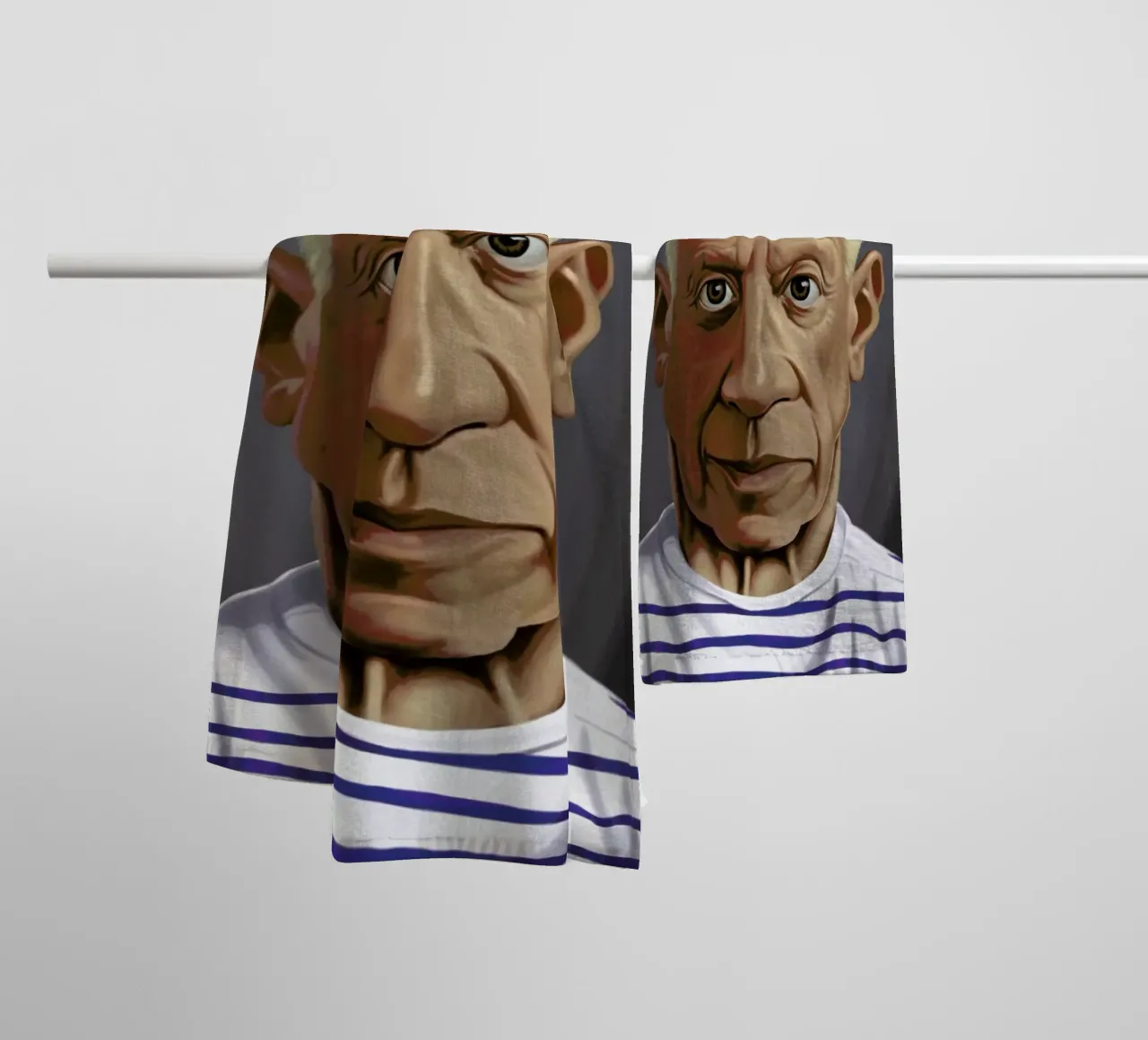 Pablo Picasso badhanddoek van Rob Art | Illustration