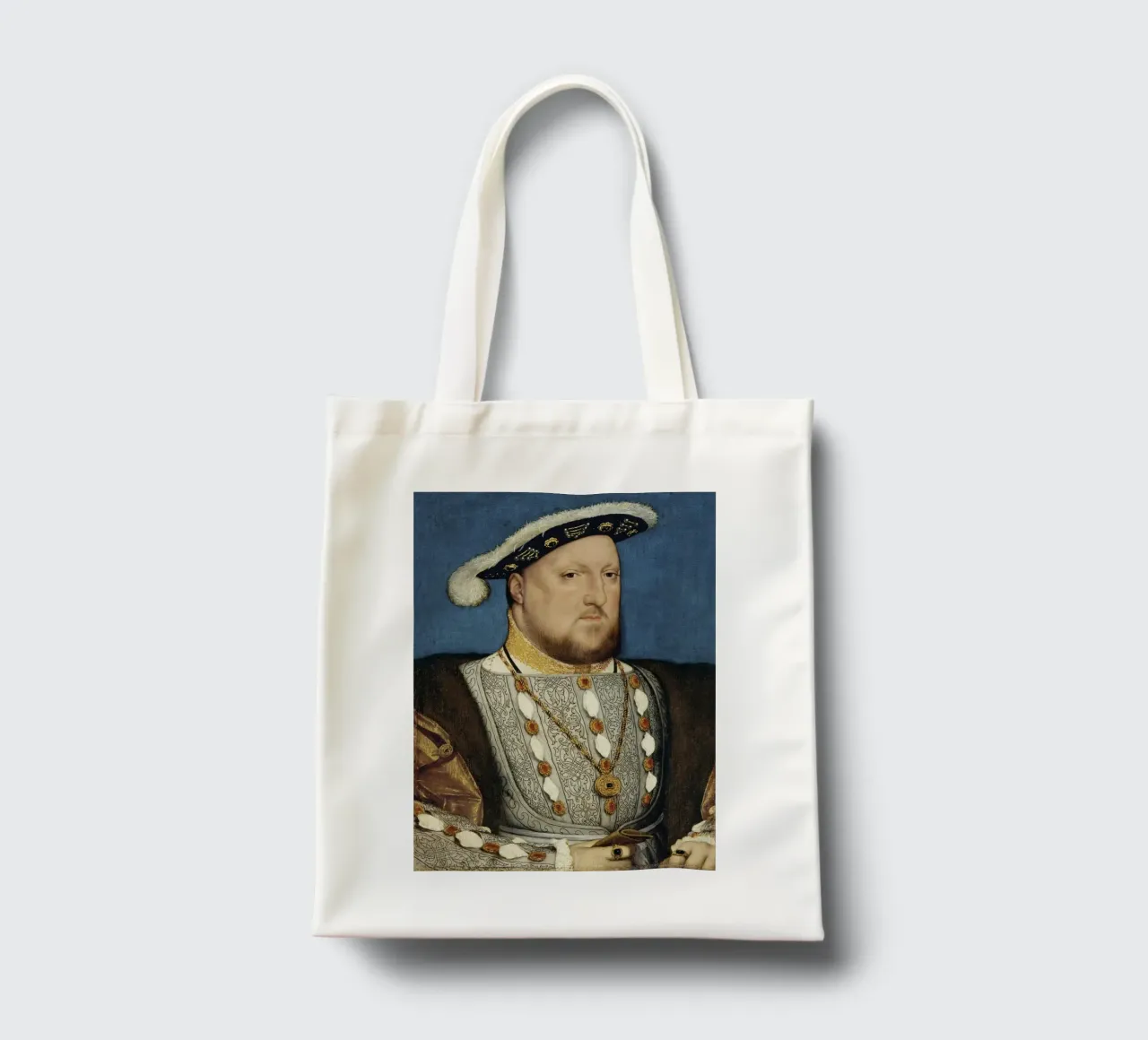 Ritratto di Enrico VIII - Hans Holbein borsa in juta da William Store
