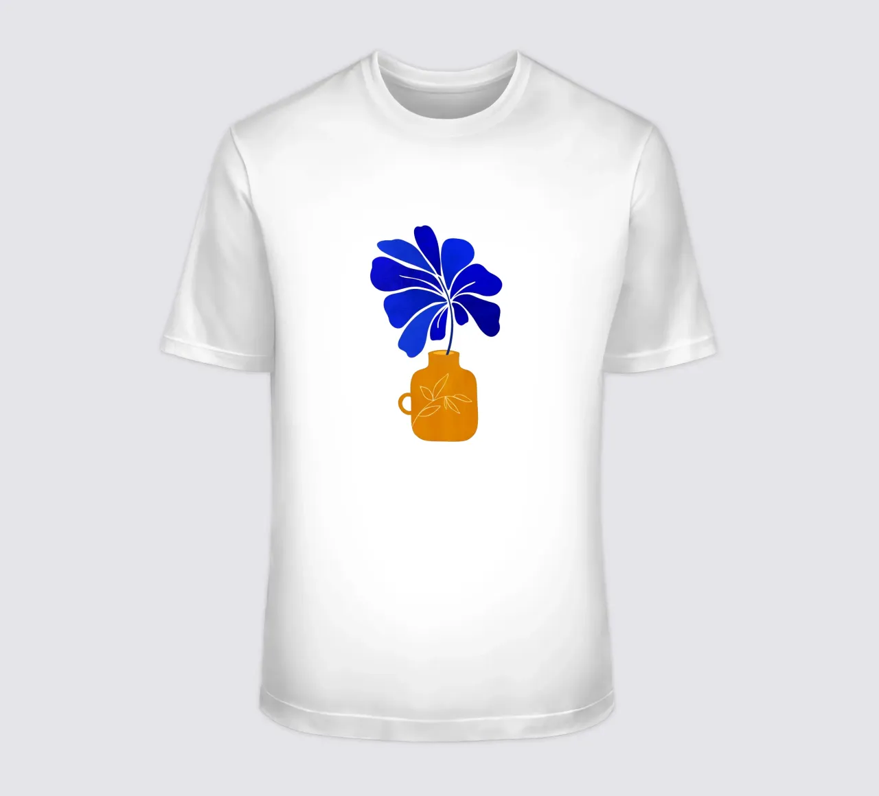 Kristian Gallagher - Blauw lang blad t-shirt van The Artcircle