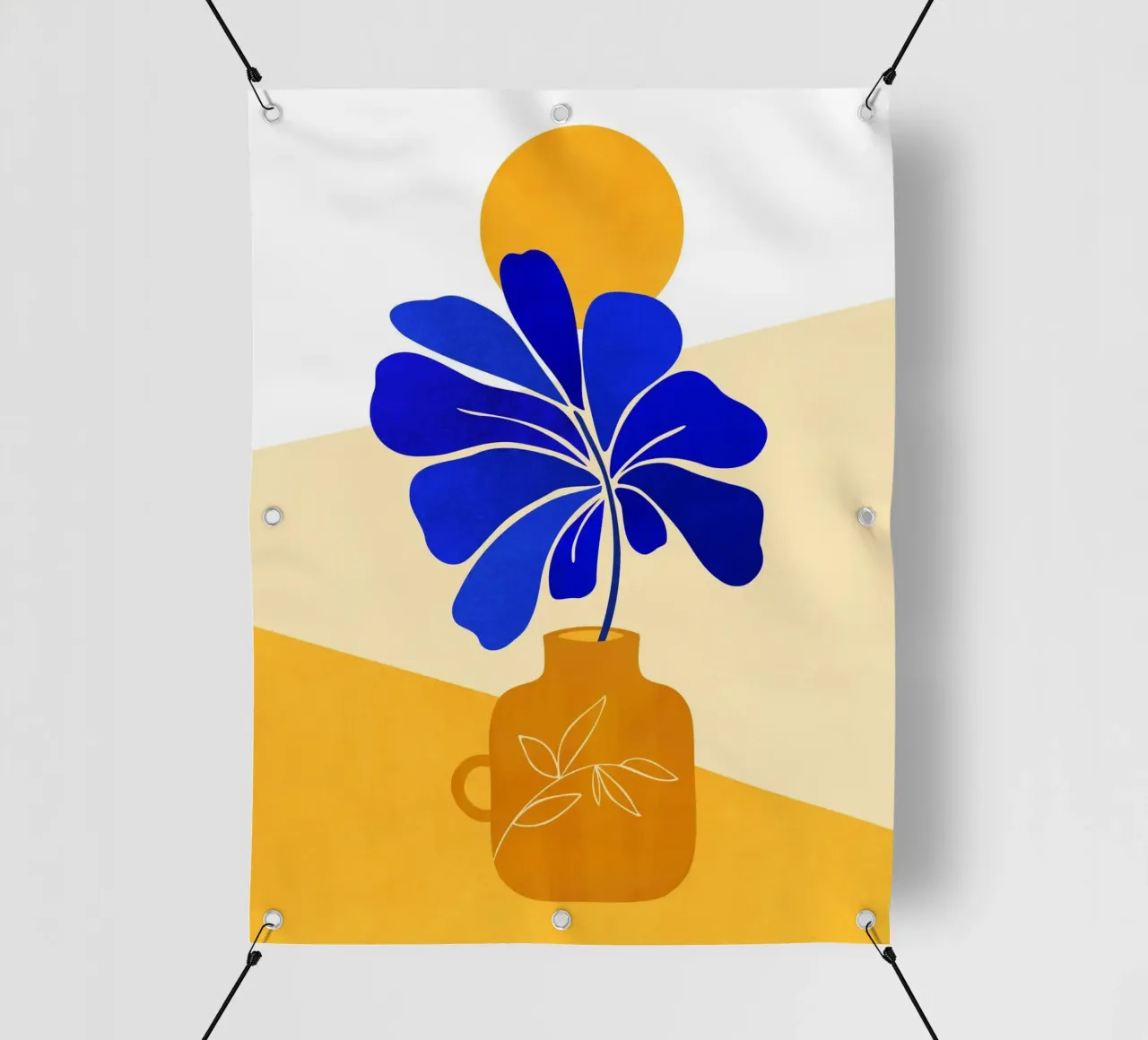Kristian Gallagher - Foglia alta blu telo in pvc da The Artcircle