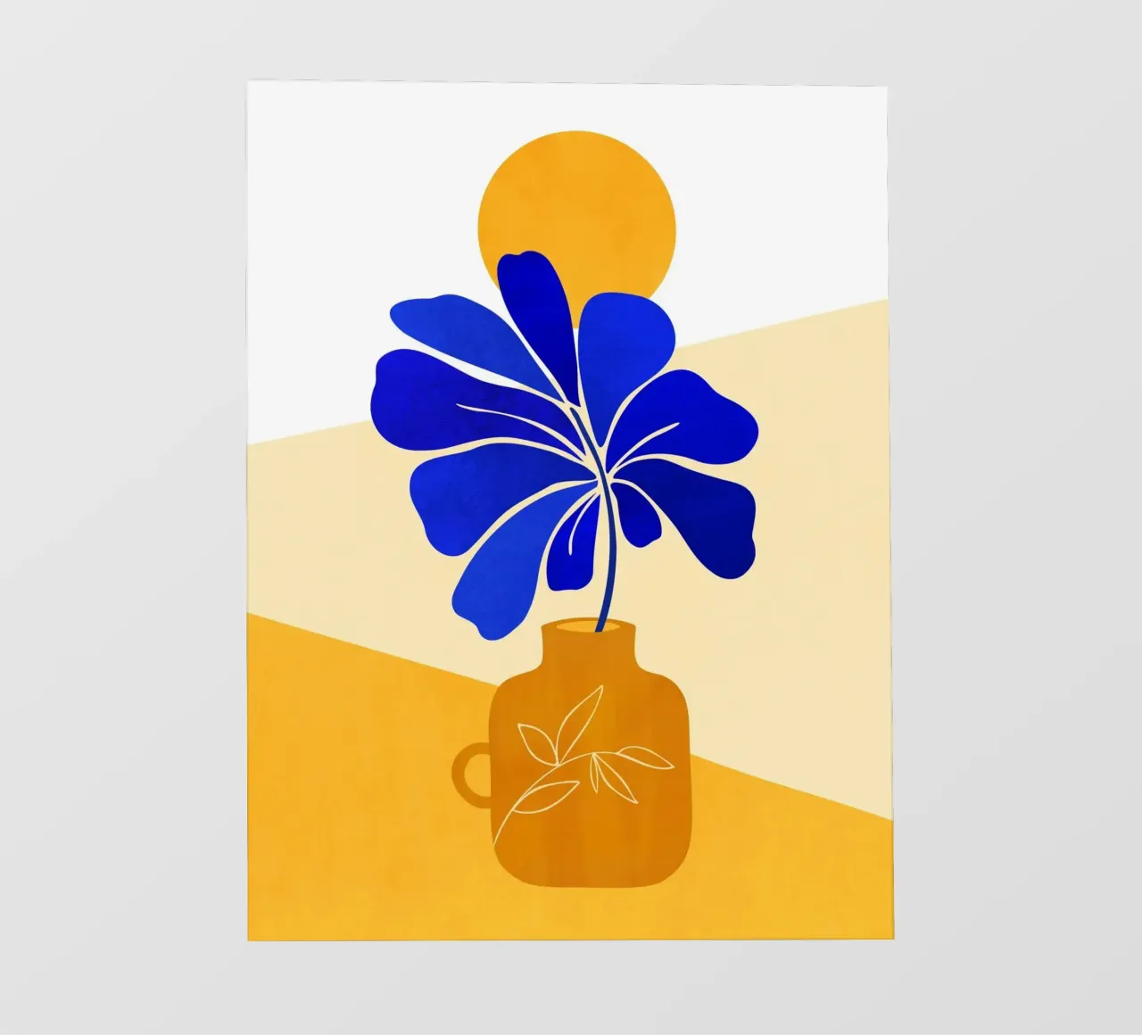 Kristian Gallagher - Foglia alta blu telo in pvc da The Artcircle