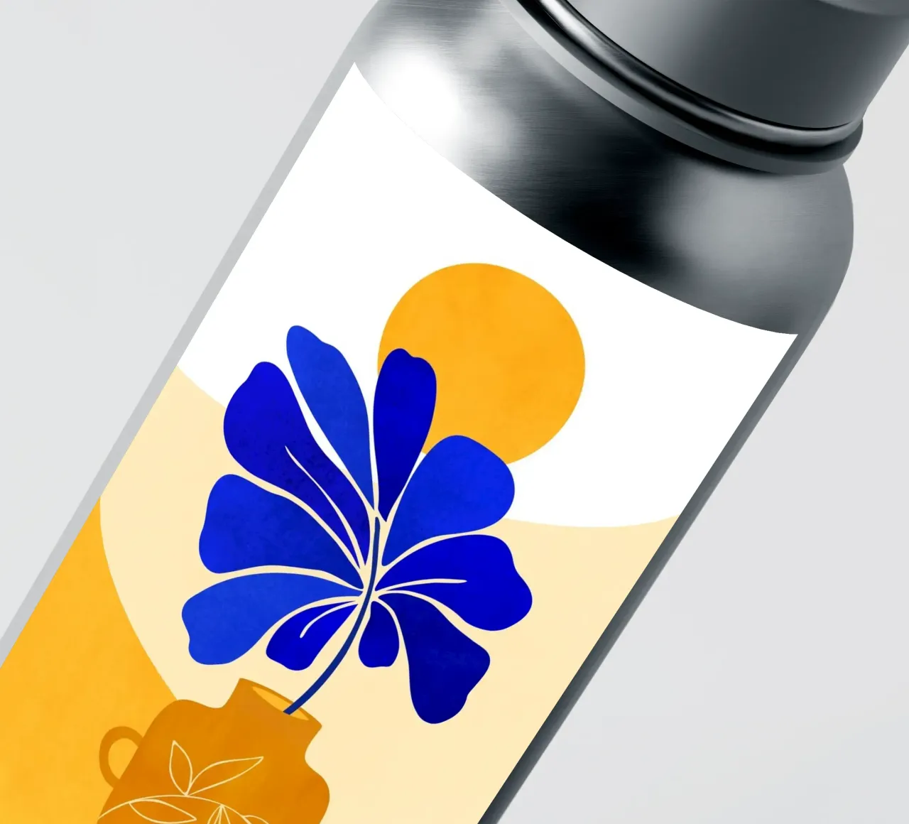 Kristian Gallagher - Blauw lang blad sticker van The Artcircle
